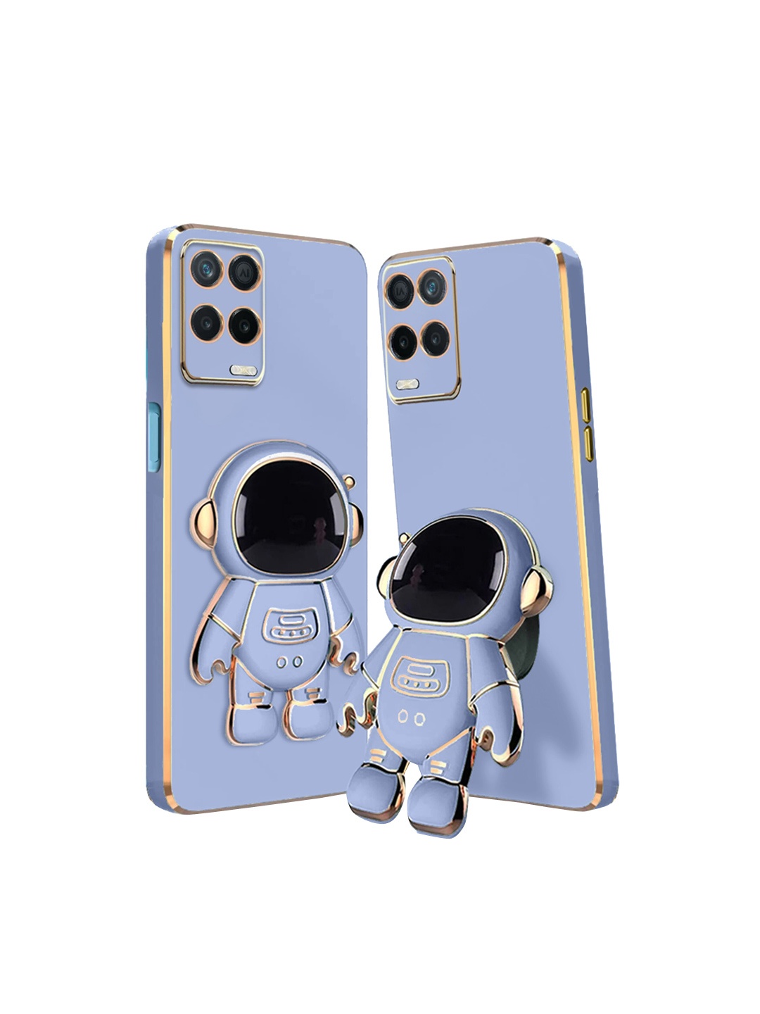 

Karwan Realme 8 5g Phone Back Cover With Astronaut Holster Stand, Blue