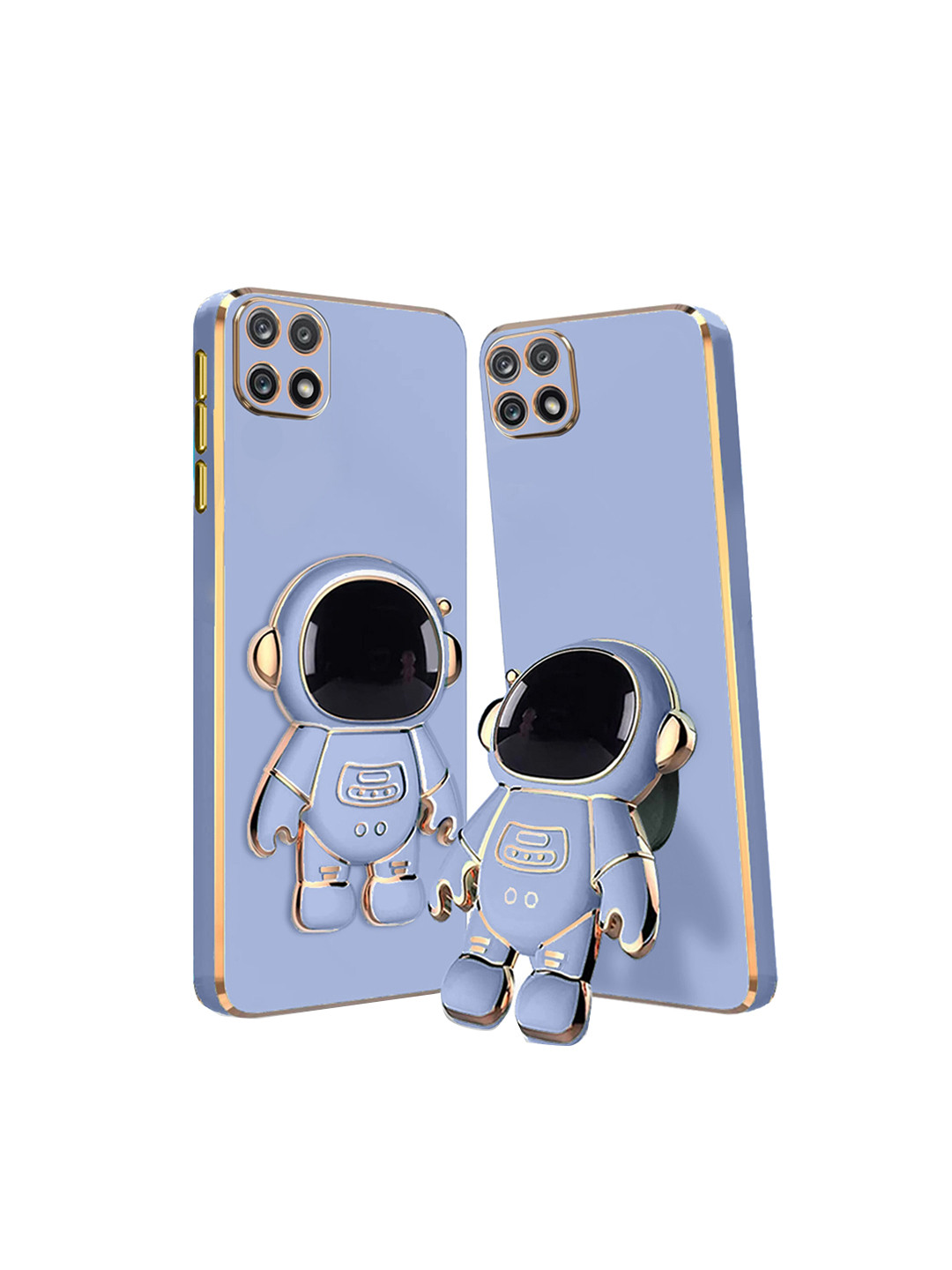 

Karwan 3D Astronaut Holster Samsung A22 5g Phone Back Case With Folding Stand, Blue