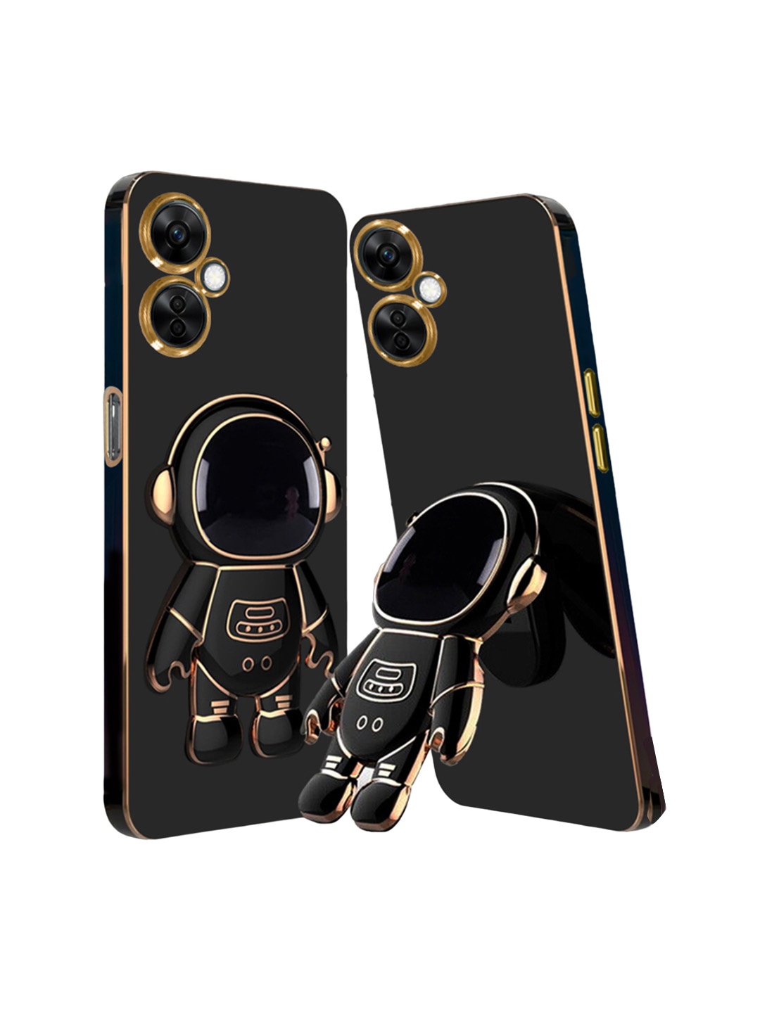 

Karwan Oneplus Nord Ce3 Lite Phone Back Cover With Astronaut Holster Stand, Black