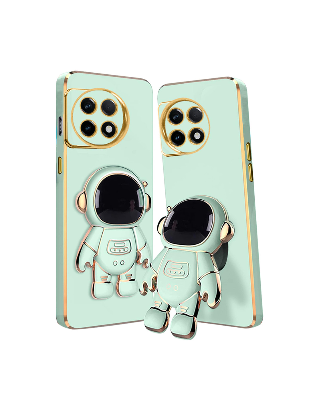 

Karwan OnePlus 11 Phone Back Case With Astronaut Holster Stand, Green
