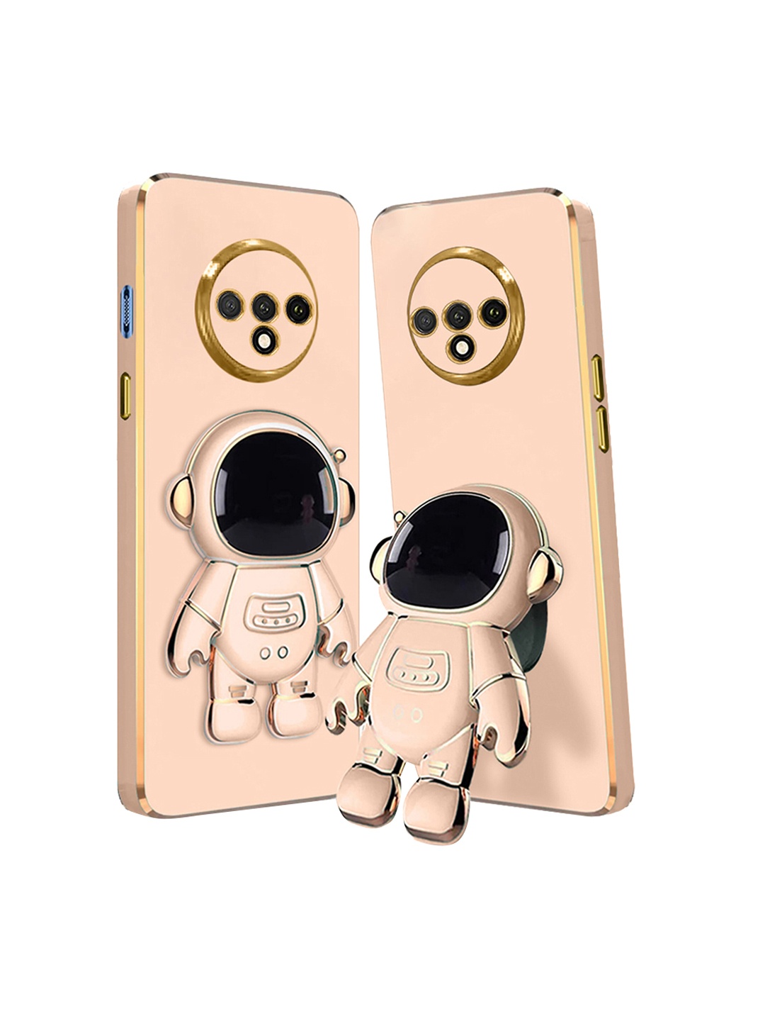 

Karwan 3D Astronaut Holster Oneplus 7T Phone Back Case With Folding Stand, Pink