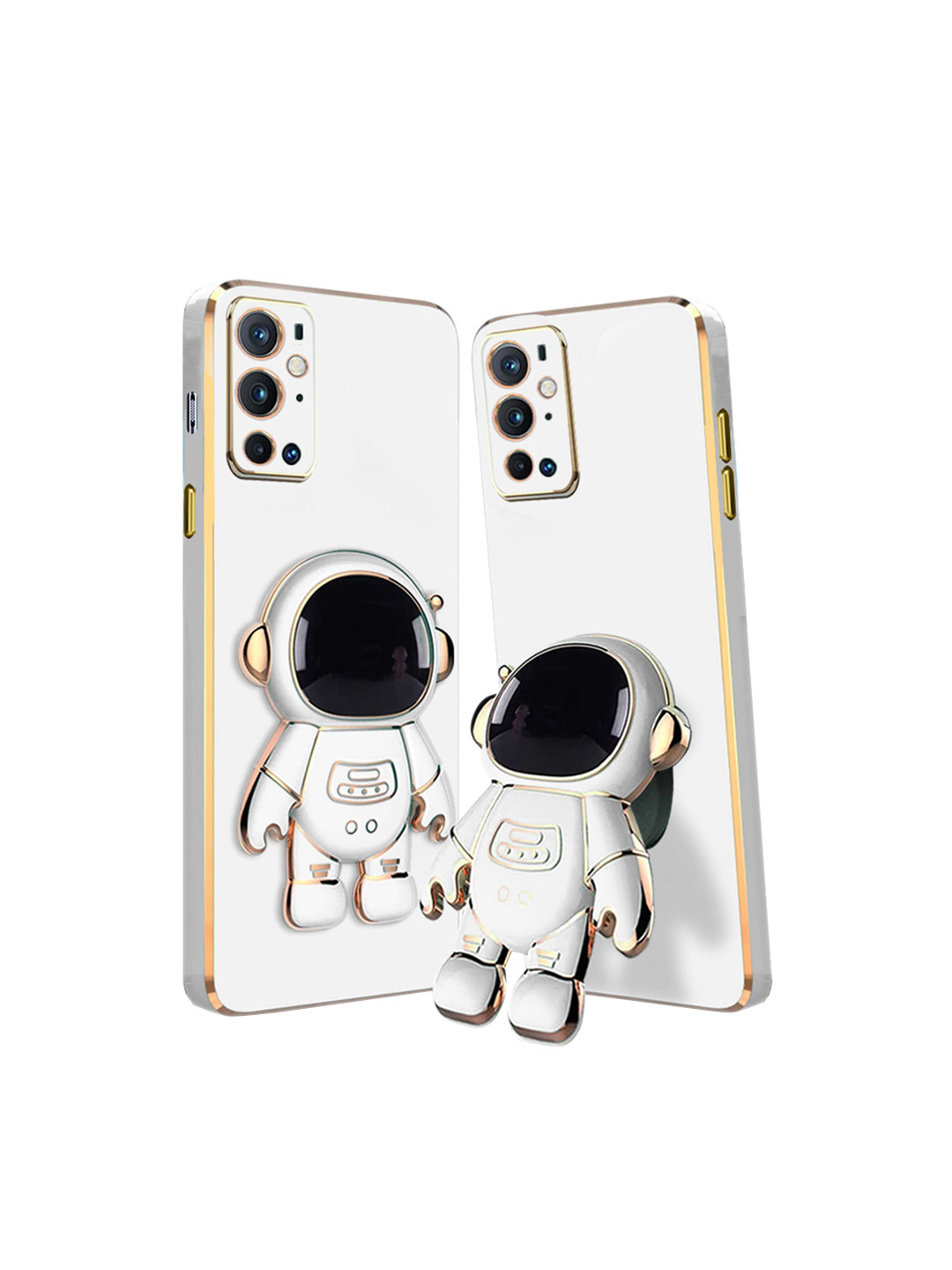 

Karwan OnePlus 9 pro Phone Back Case With Astronaut Holster Stand, White