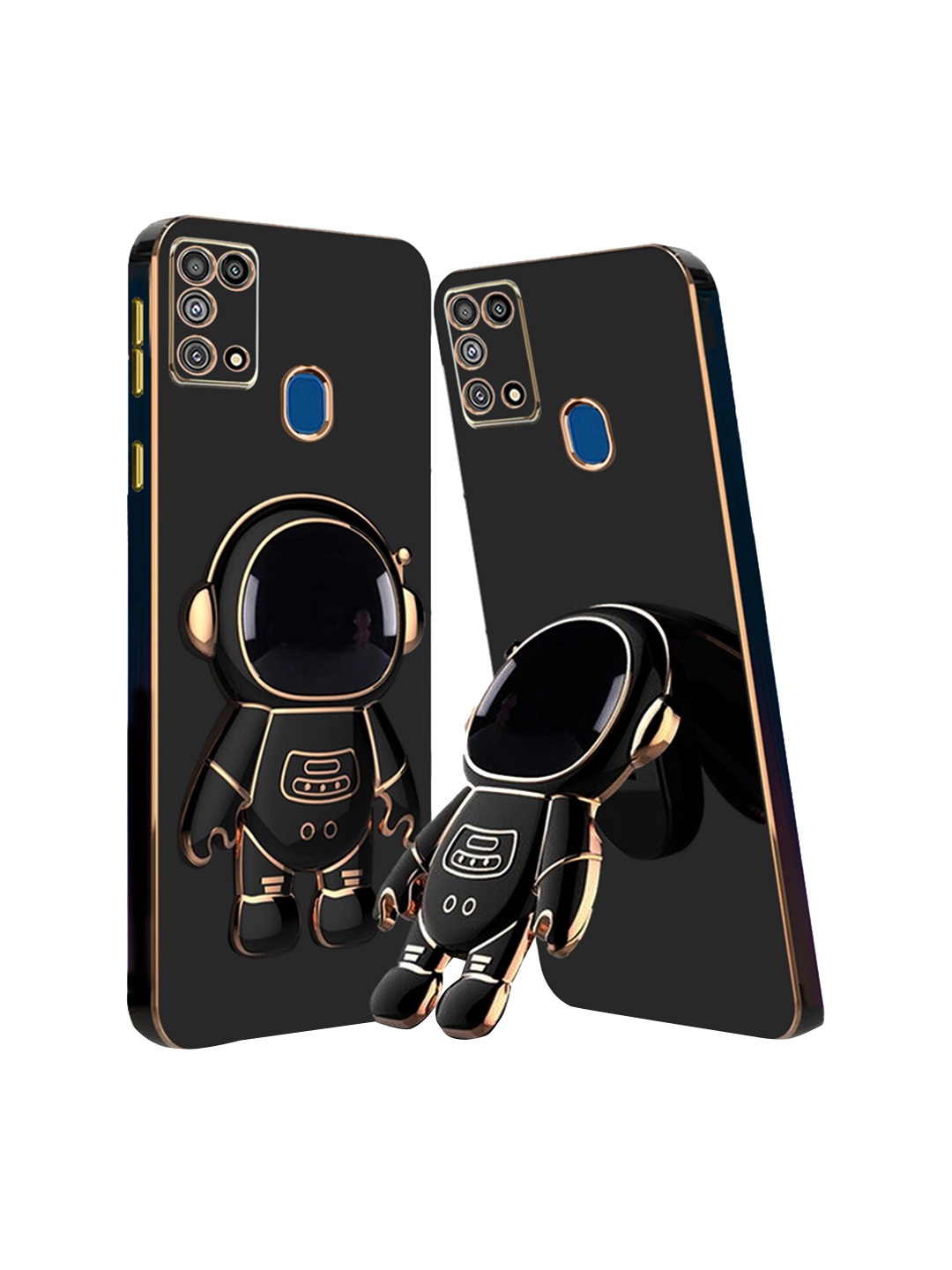 

Karwan 3D Astronaut Holster Samsung M31 Phone Back Case With Folding Stand, Black