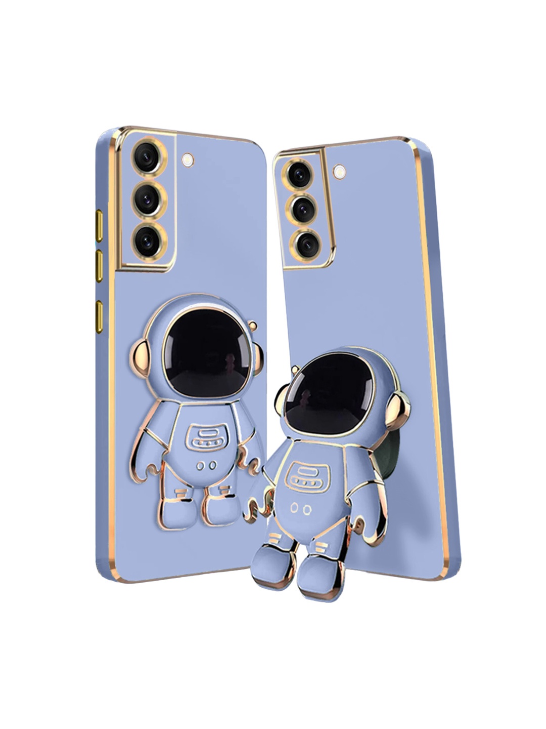 

Karwan 3D Astronaut Holster Samsung Galaxy S22 Phone Back Case With Folding Stand, Blue