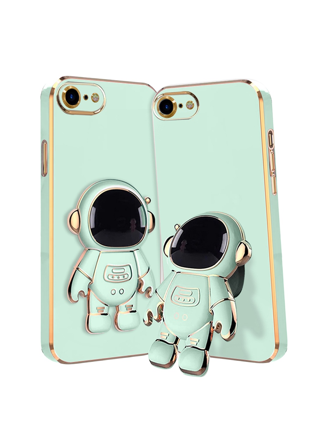 

Karwan 3D Astronaut Holster iphone SE 2020 Phone Back Case With Folding Stand, Green
