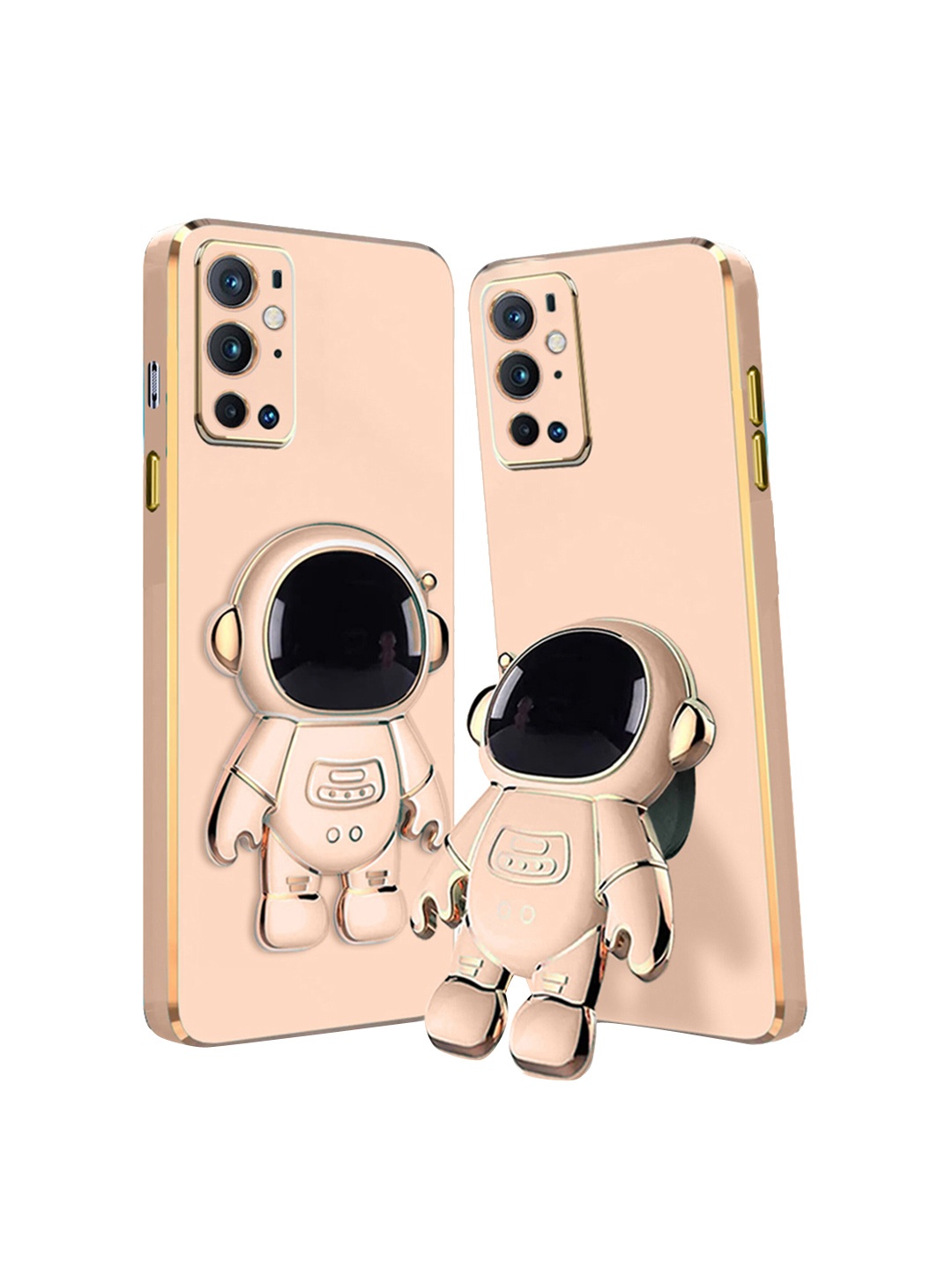 

Karwan Oneplus 9 Pro Phone Back Cover With Astronaut Holster Stand, Pink
