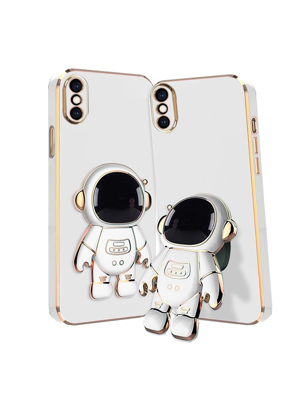 

Karwan Set Of 2 Iphone Xs Max 3D Astronaut Holster Phone Back case, White