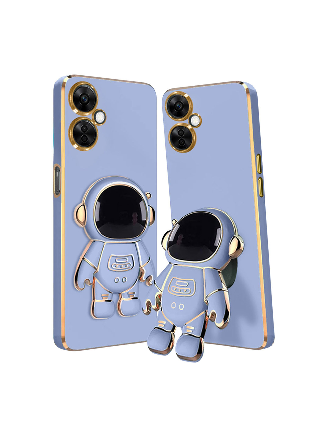 

Karwan 3D Astronaut Holster Oneplus Nord CE3 Lite Phone Back Case With Folding Stand, Blue