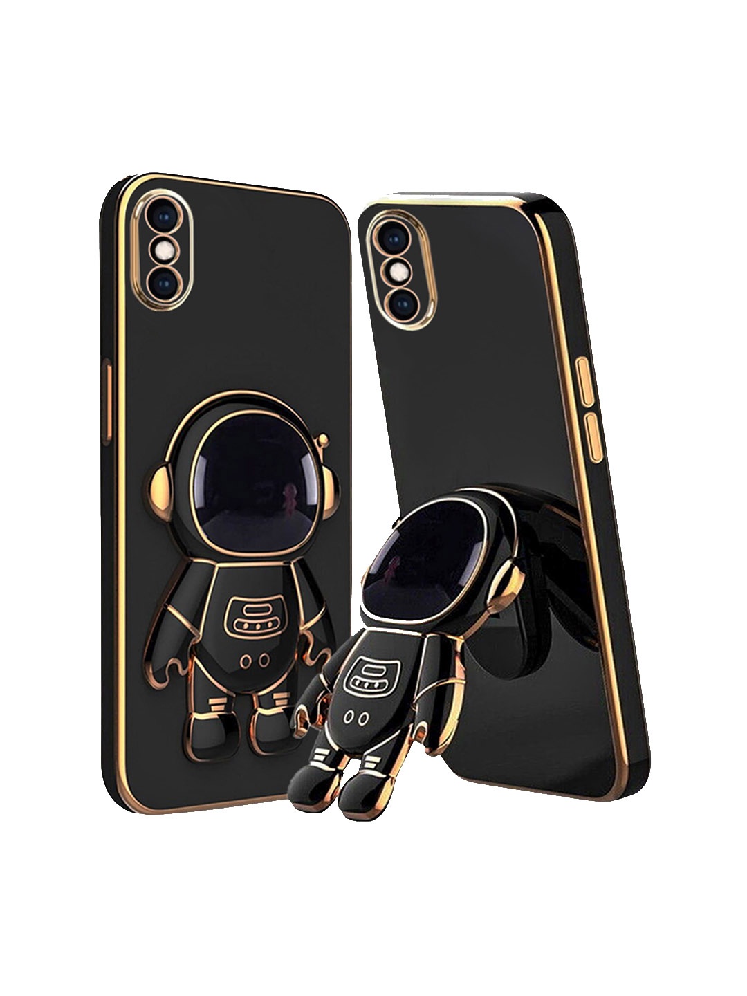 

Karwan Edge Protected iphone xs Phone Back Case With Astronaut Holster Stand, Black