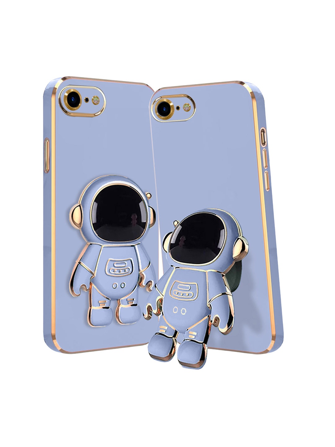 

Karwan iPhone 6 Phone Back Case With Folding Stand, Blue