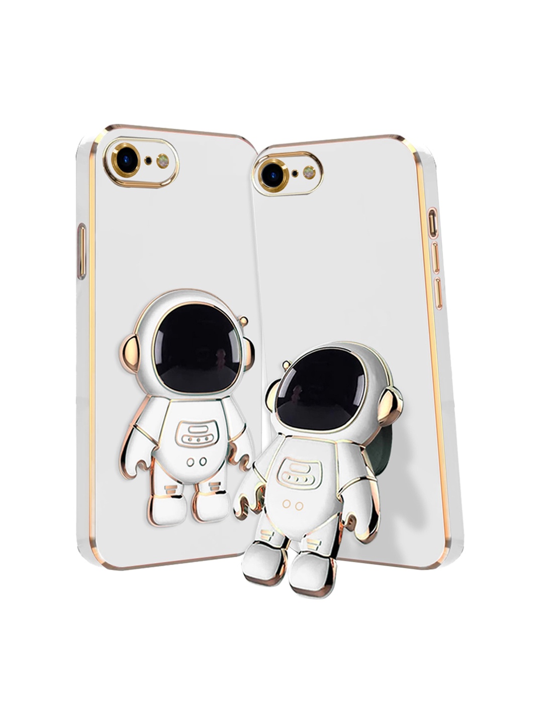 

Karwan 3D Astronaut Holster iPhone 7 Phone Back Case With Folding Stand, White