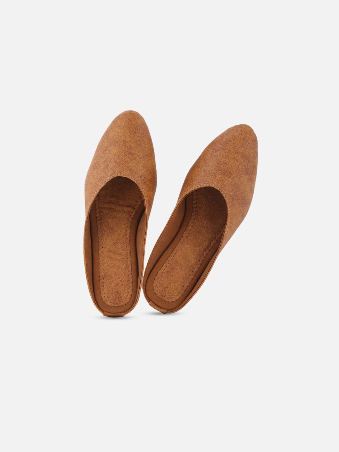 

White World Girls Pointed Toe Mules, Brown