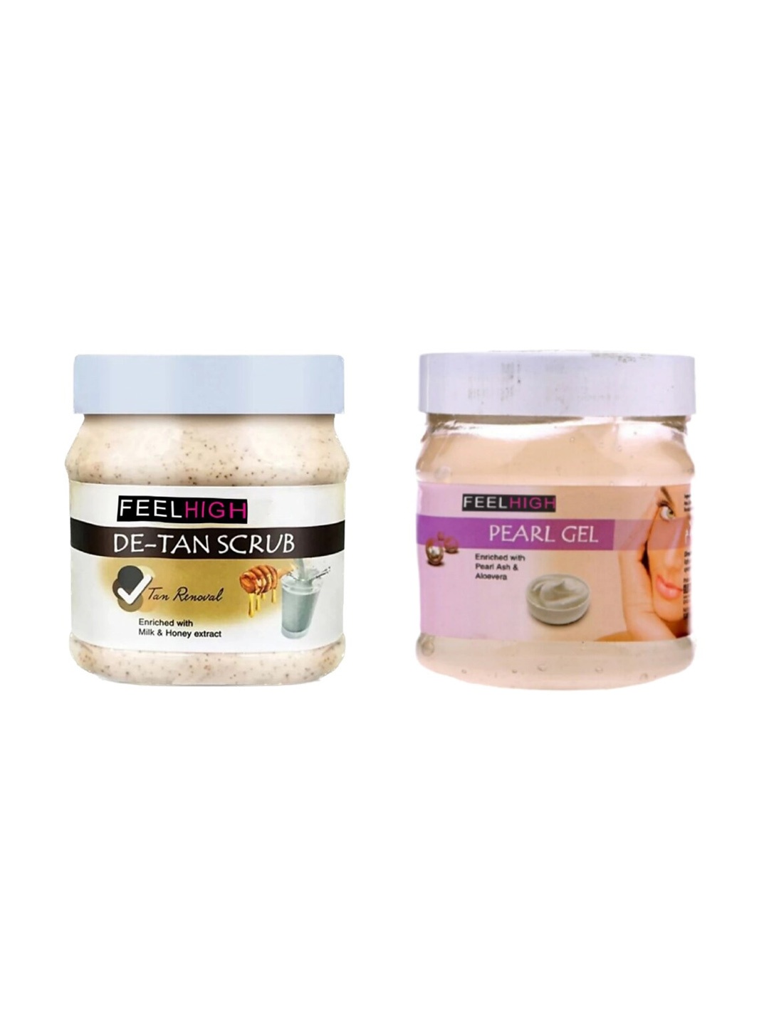 

FEELHIGH Face & Body De tan Tan Removal Scrub & Pearl Gel, Multi