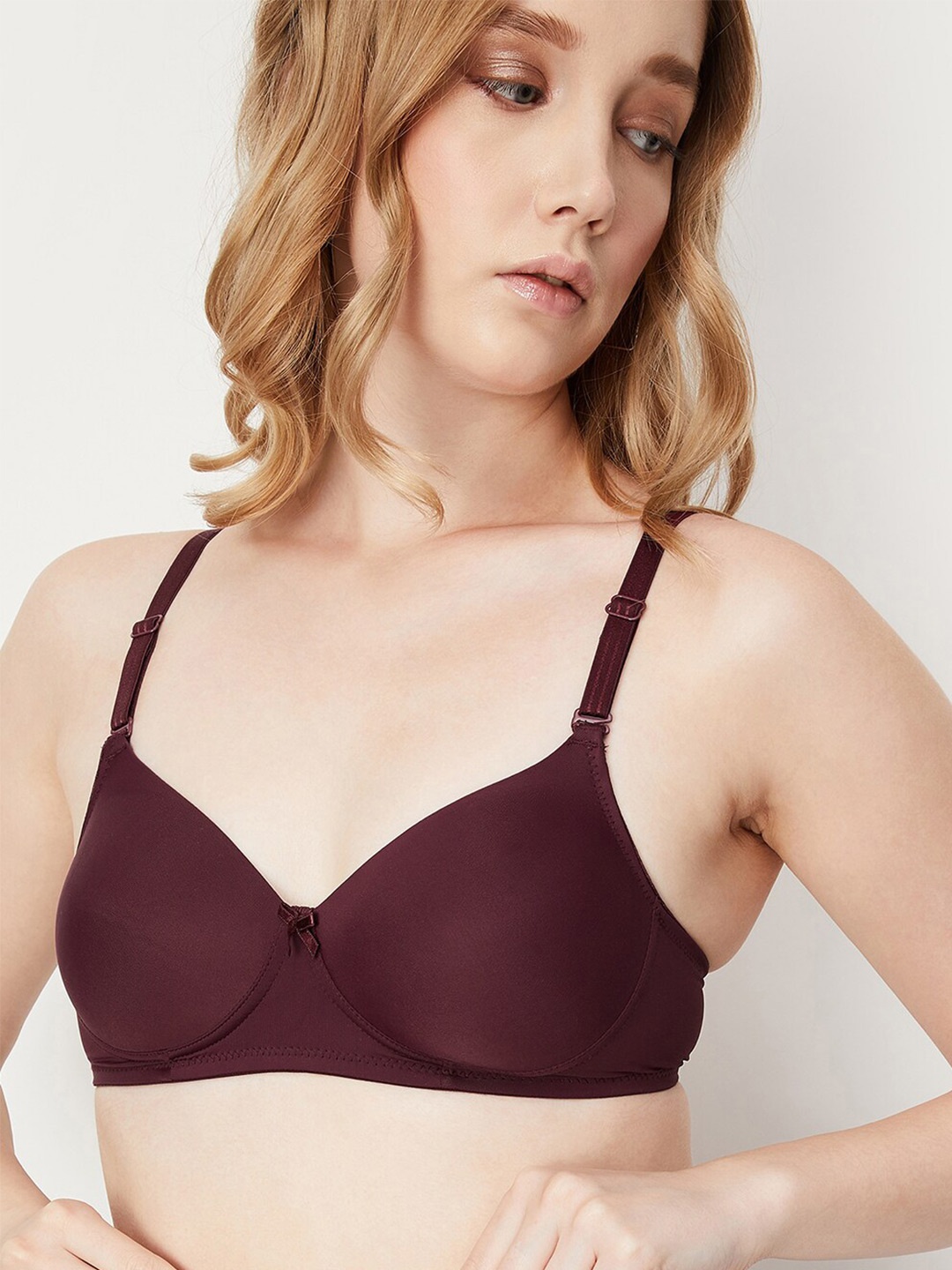 

max Maroon Medium Coverage Lightly Padded All Day Comfort Bra 1000012382671