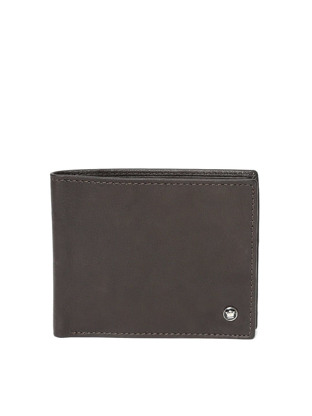 

Louis Philippe Men Coffee Brown Solid Genuine Leather Two Fold Wallet