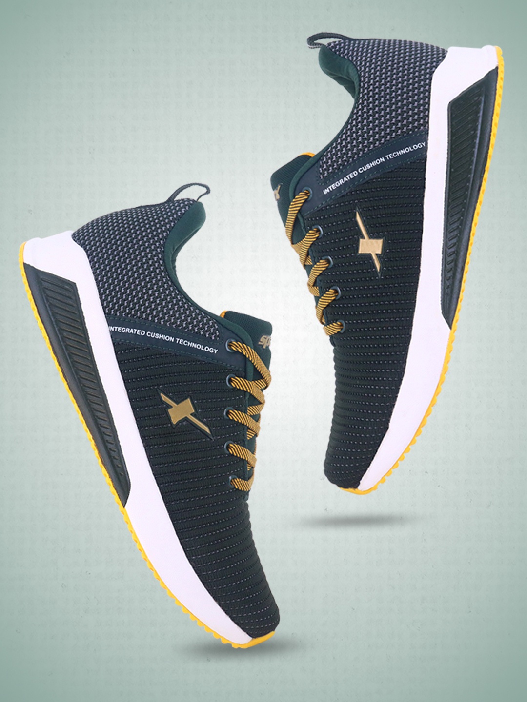 

Sparx Men Mesh Lace-Up Running Shoes, Olive