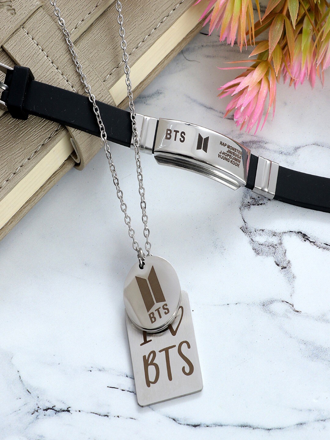 

UNIVERSITY TRENDZ Silver-Plated Jewellery Set