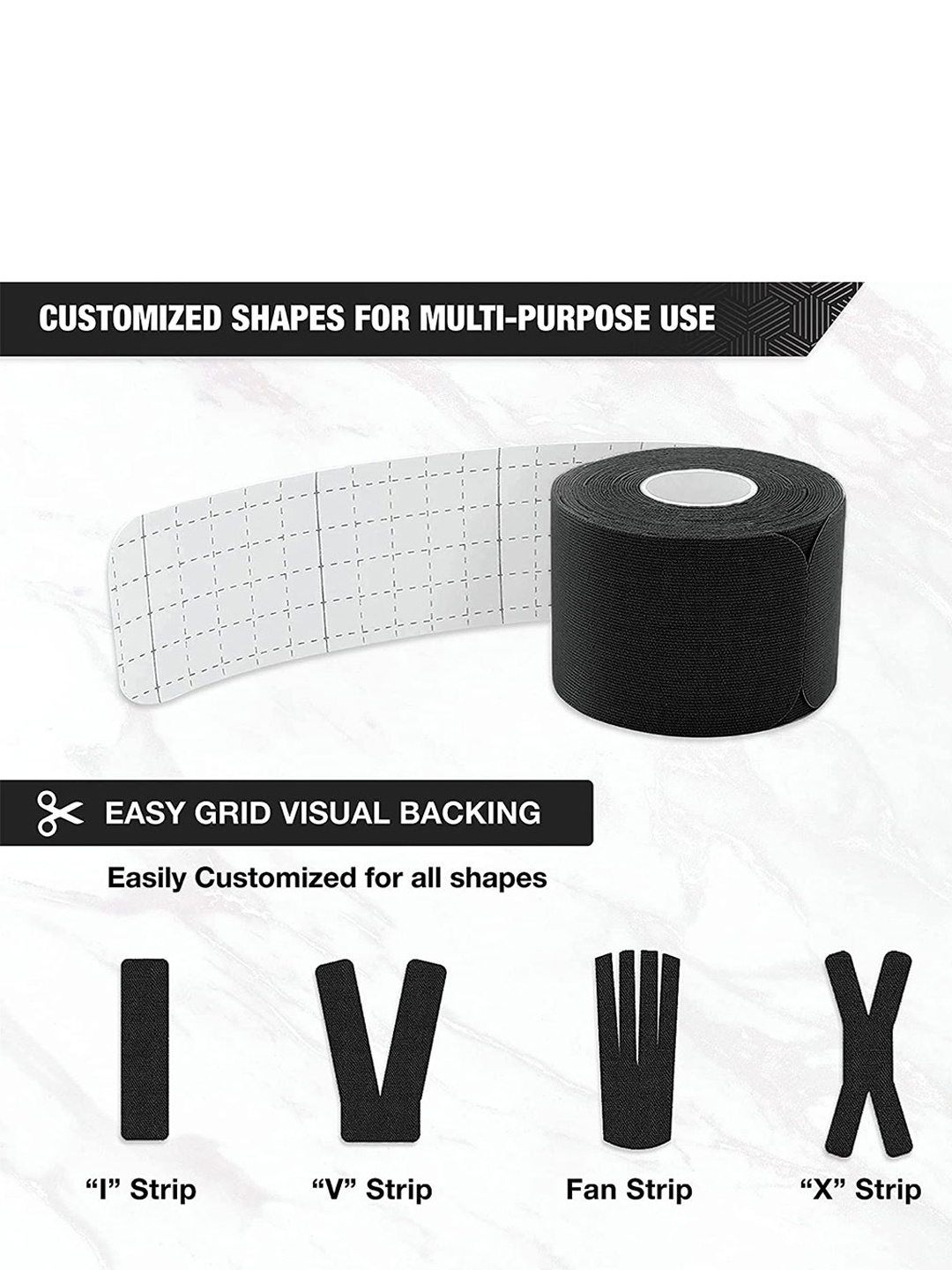 

CSC Unisex Kinesiology Tape For Physiotherapy, Transparent