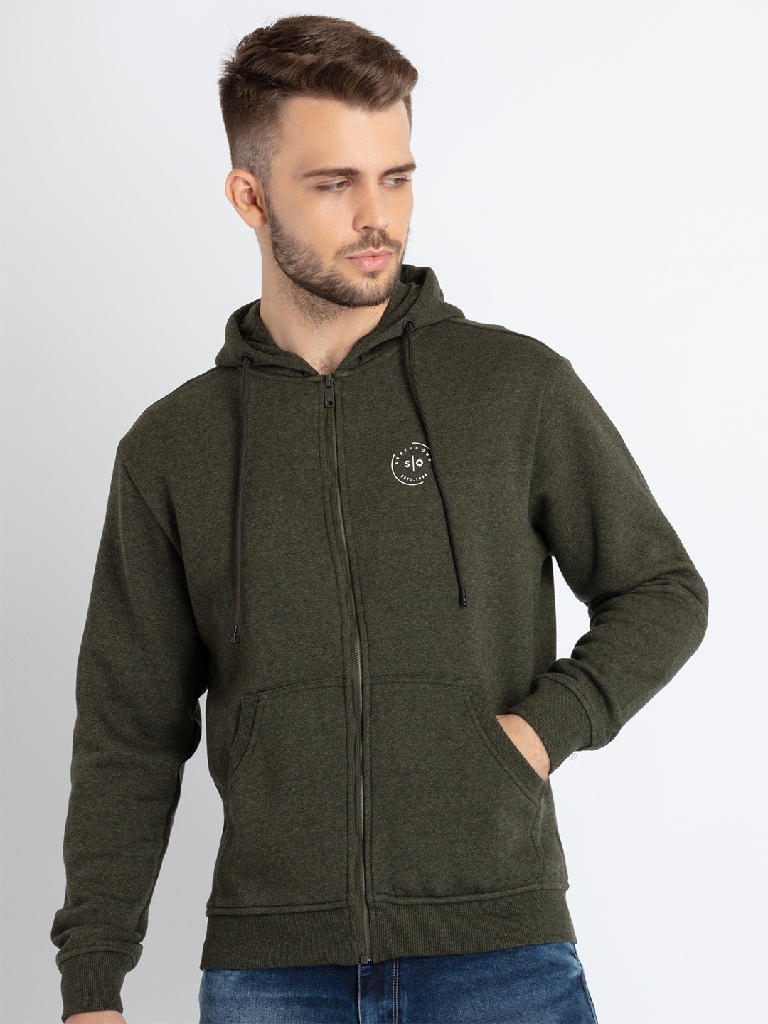 

Status Quo Hooded Cotton Sweatshirt, Olive