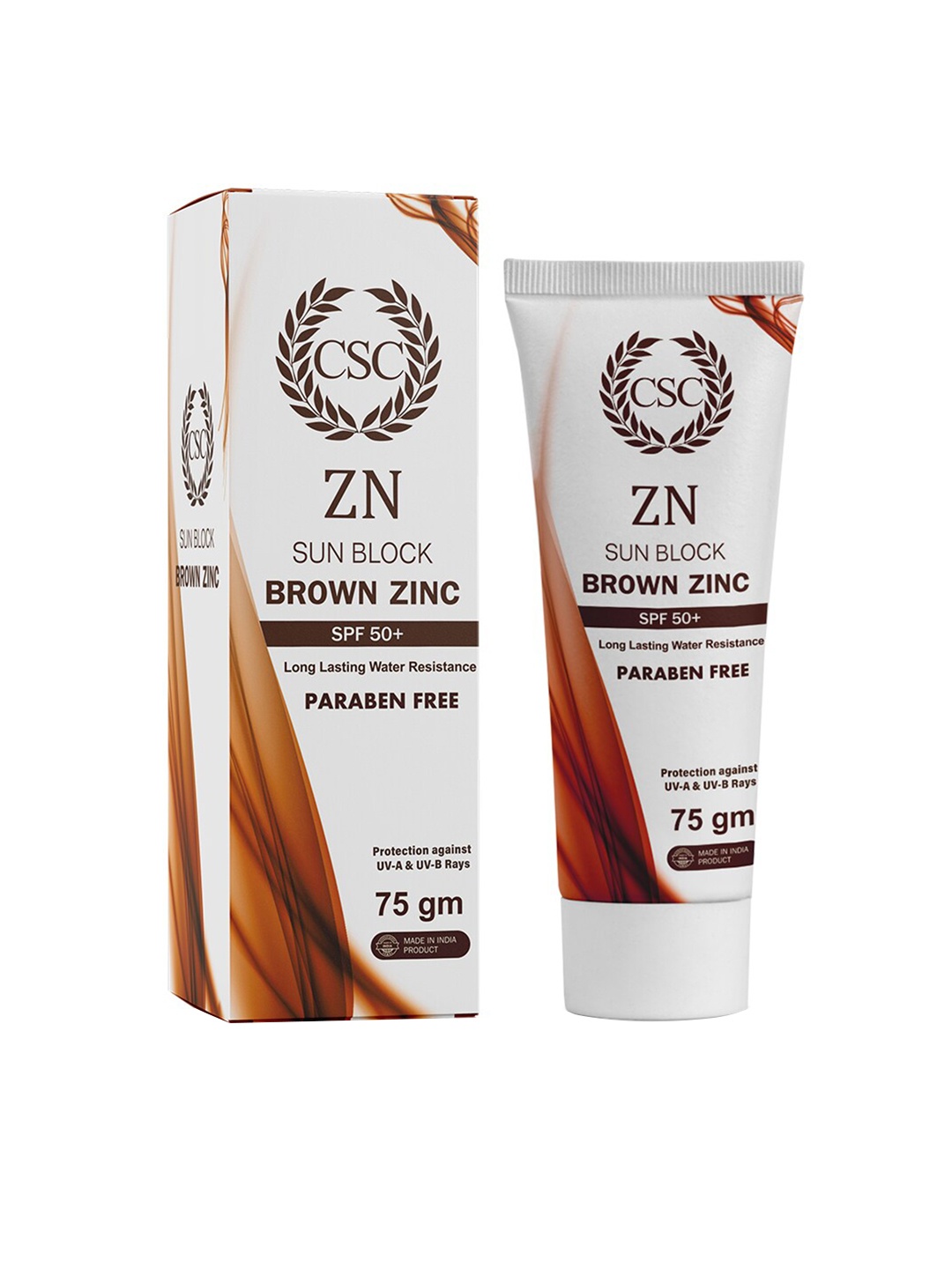 

CSC ZN SPF 50+ Broad Spectrum Sports Sunscreen With Zinc Oxide - 75gm, Brown
