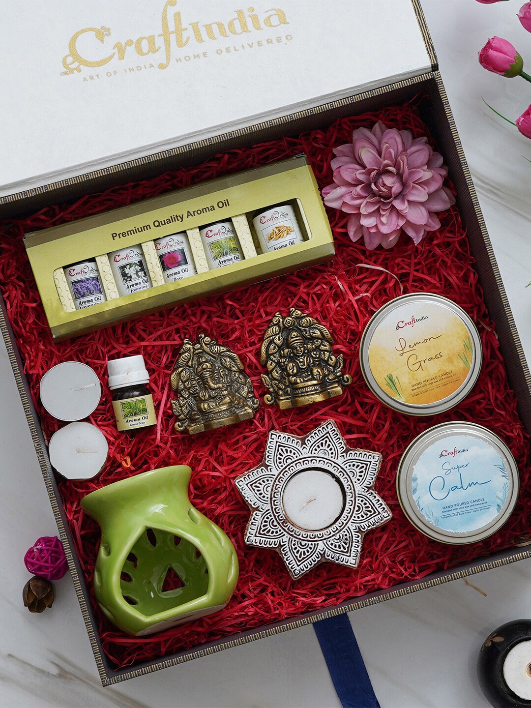 

eCraftIndia Brown 15 Pieces Home Gift Set