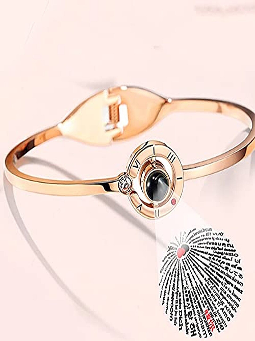 

UNIVERSITY TRENDZ Women Rose Gold-Plated Antique Rose Wraparound Bracelet