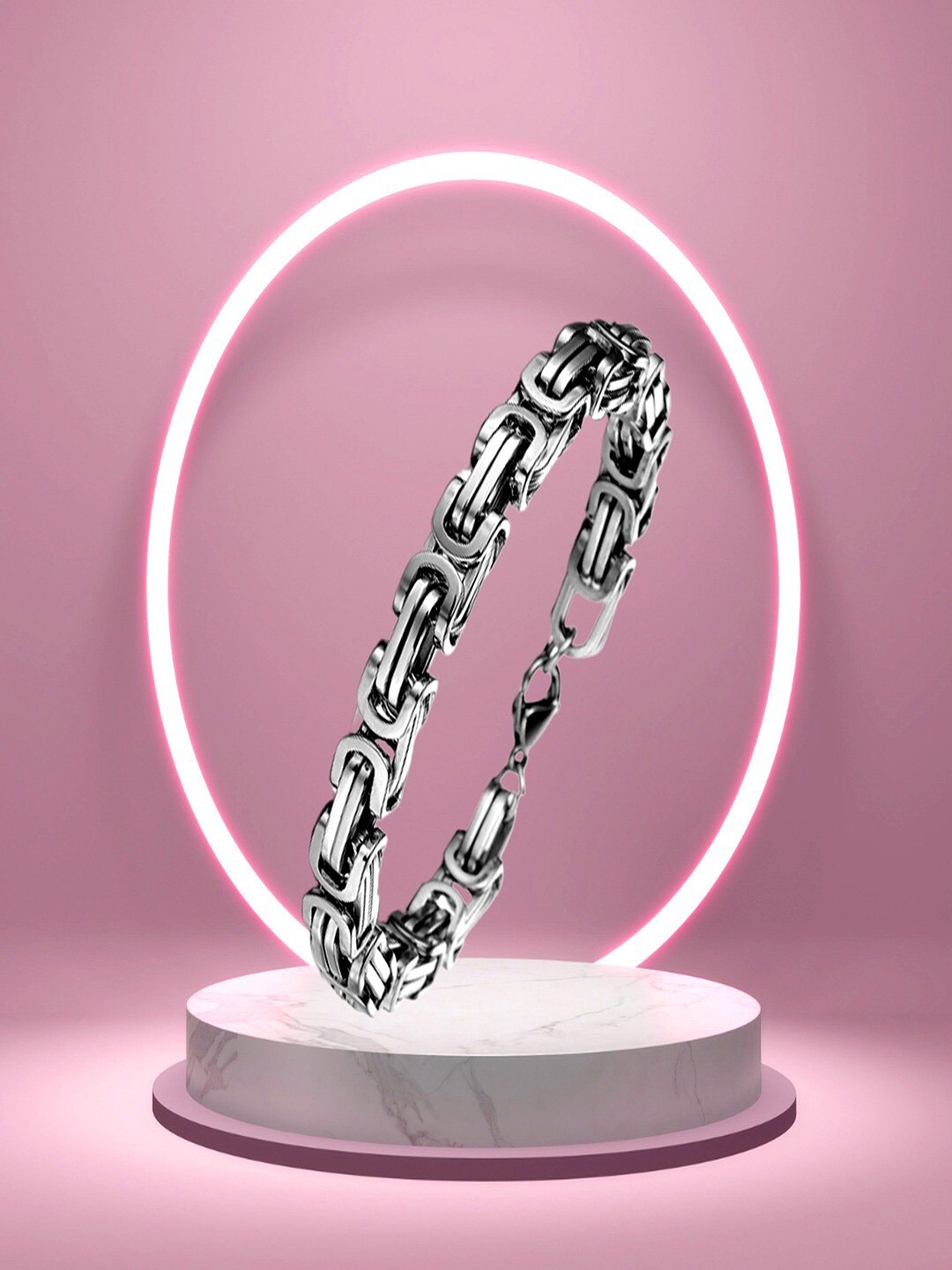 

UNIVERSITY TRENDZ Women Silver-Toned Link Bracelet