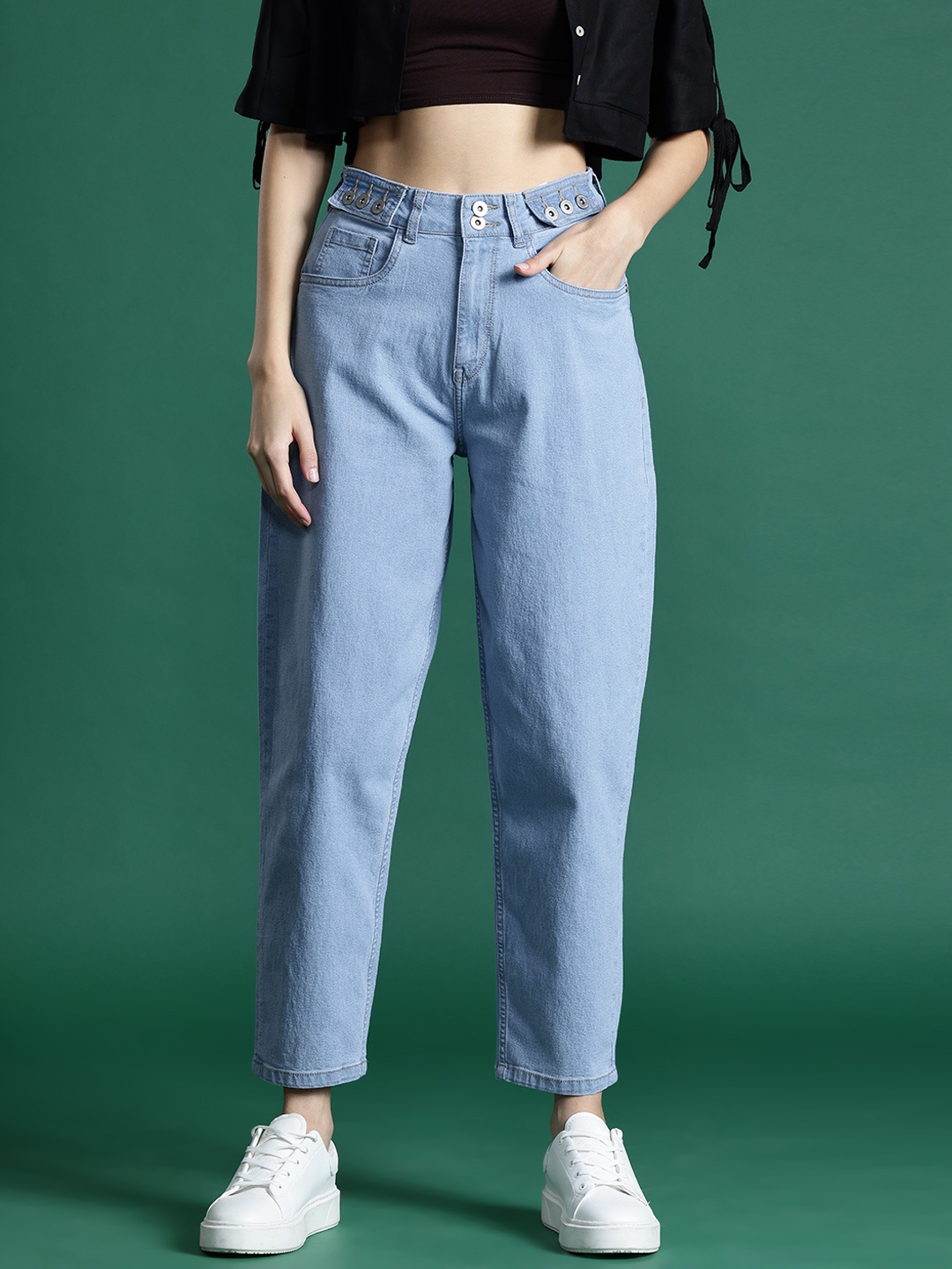 

DressBerry Women Carrot Stretchable Jeans, Blue