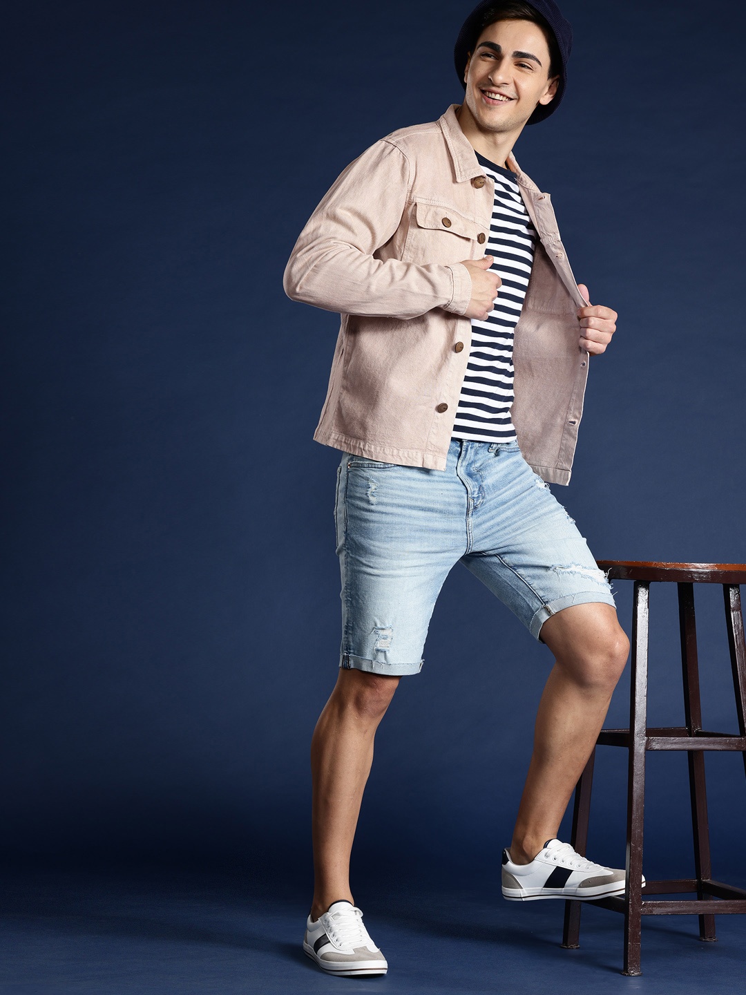 

Mast & Harbour Pocket Detail Denim Jacket, Beige