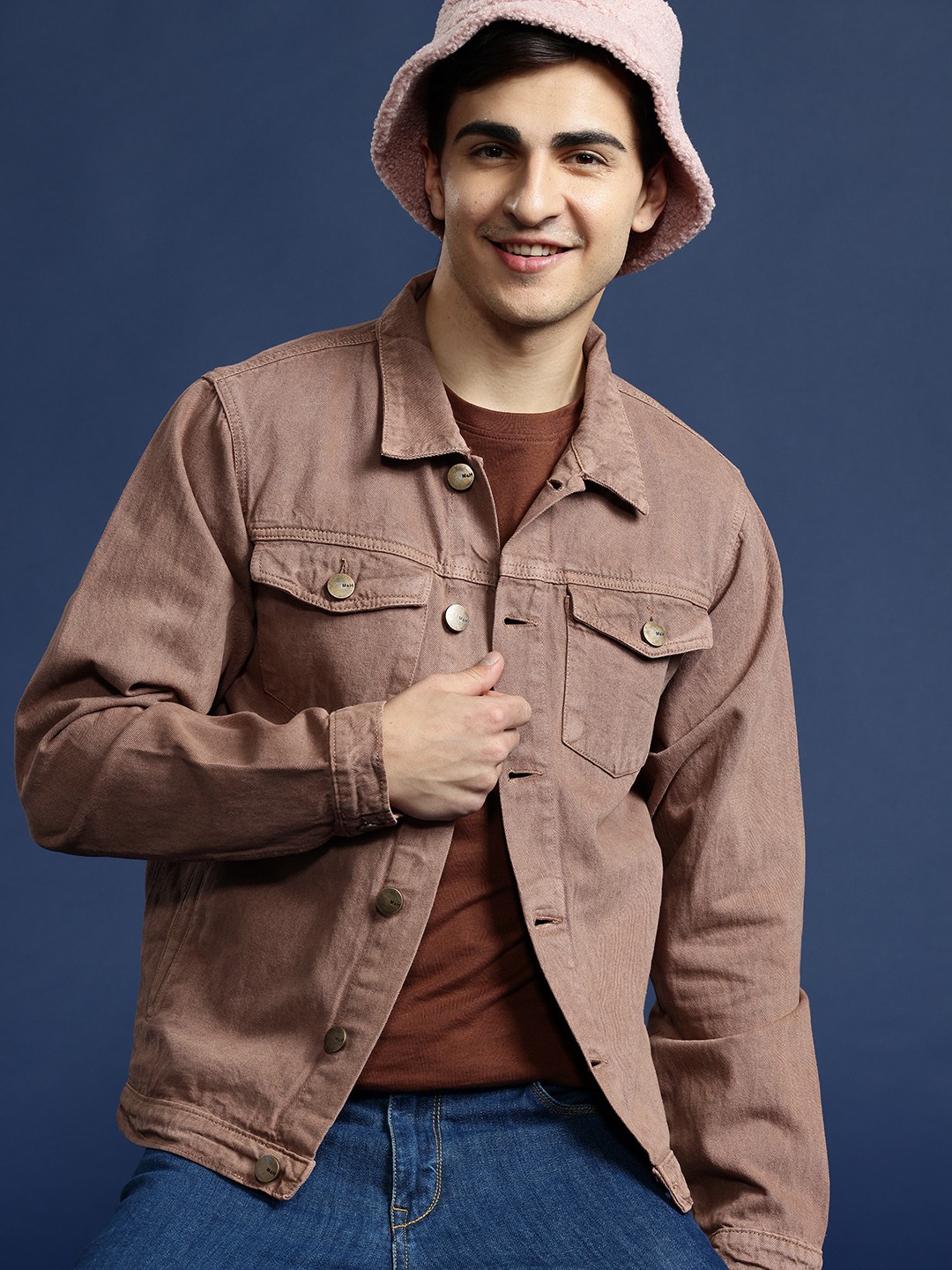 

Mast & Harbour Cotton Denim Jacket, Brown