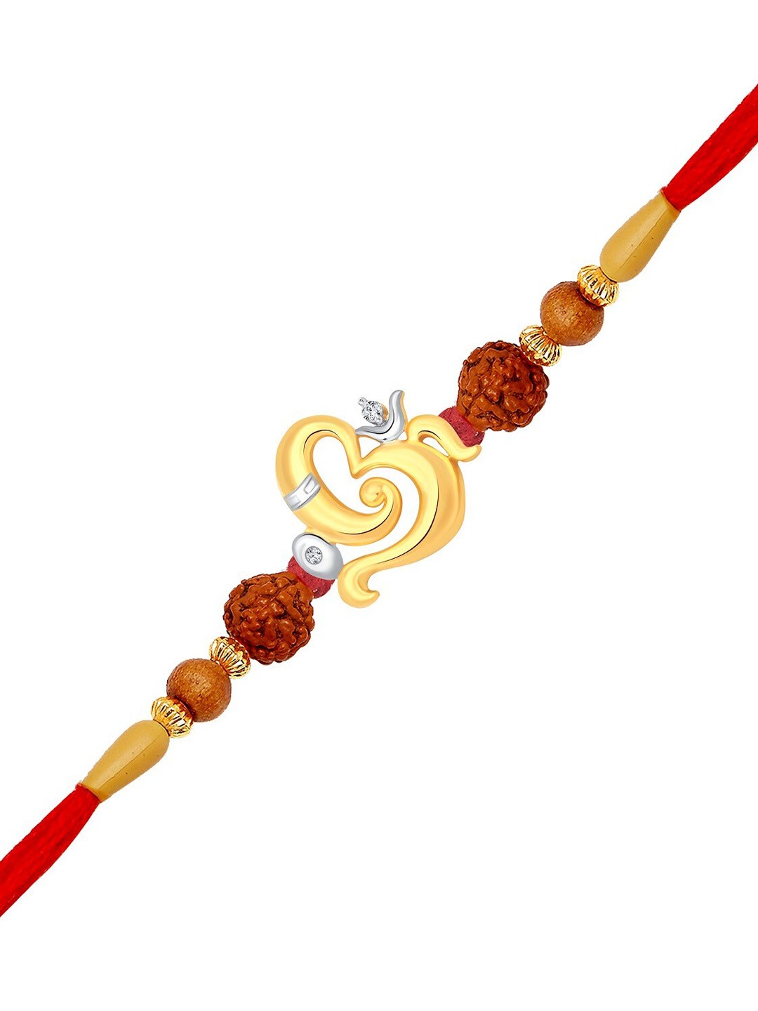 

Vighnaharta Gold & Rhodium-Plated CZ Studded Manomaya Thread Rakhi