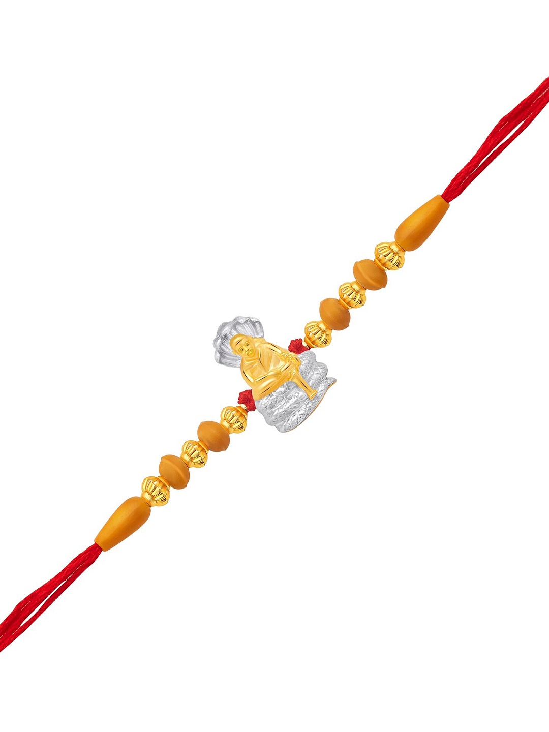 

Vighnaharta Gold & Rhodium-Plated Lord Sai Baba Charm Rakhi