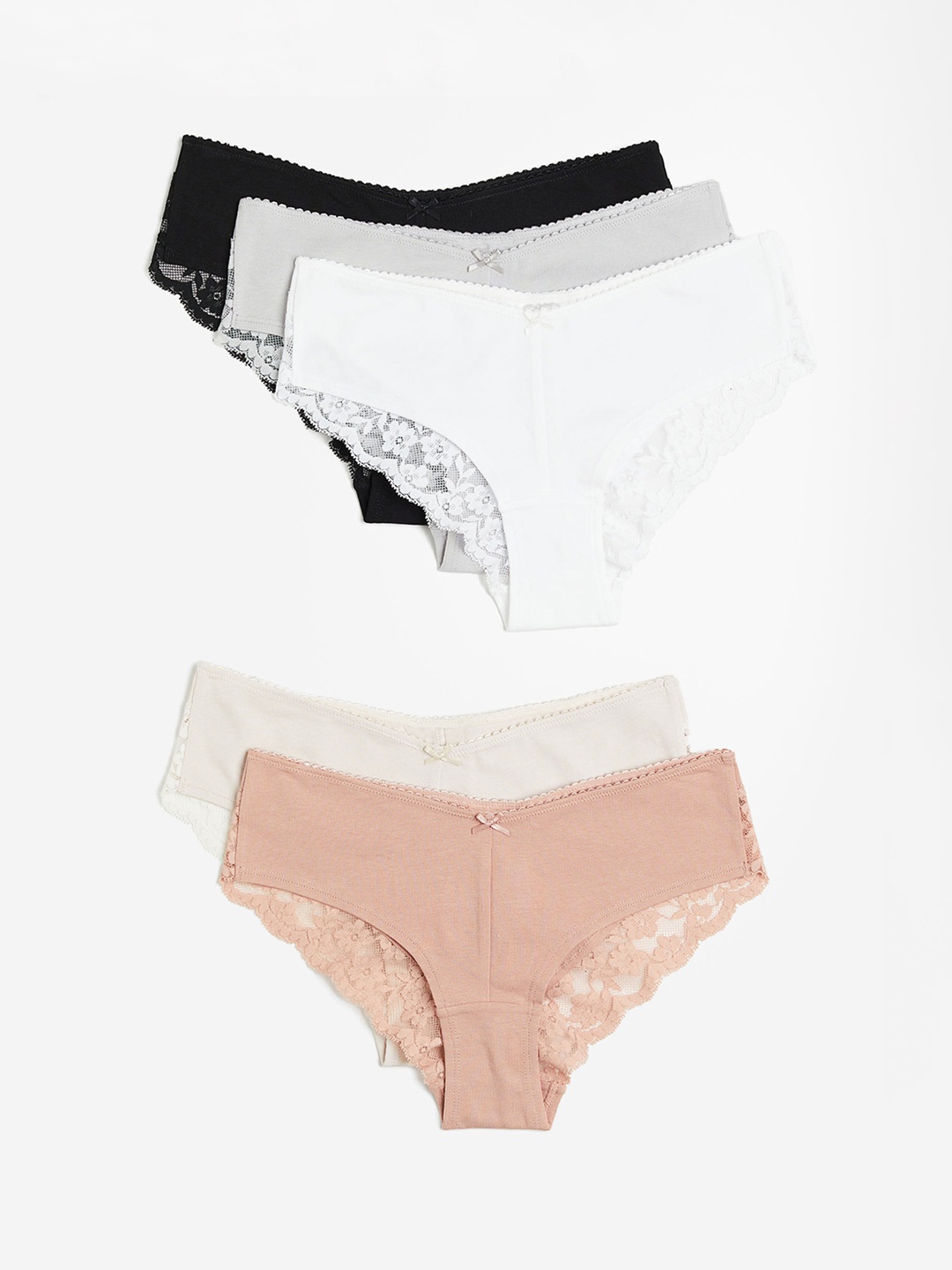 

H&M 5-Pack cotton Hipster Briefs, Black
