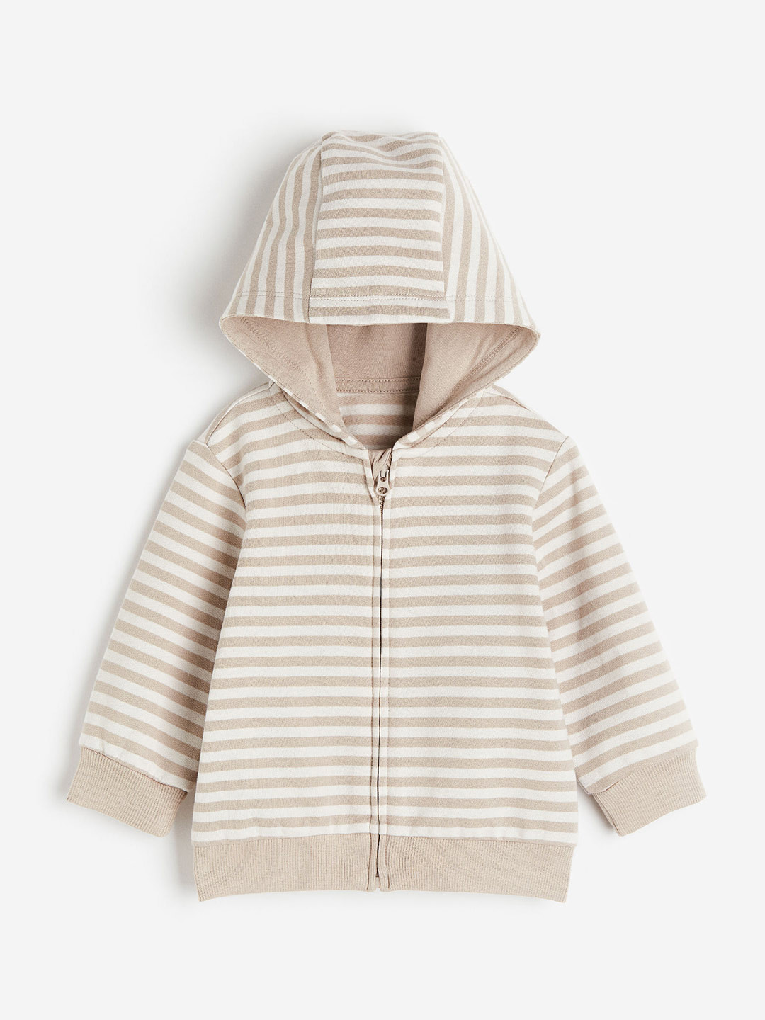 

H&M Infant Boys Zip-Through Hoodie, Beige