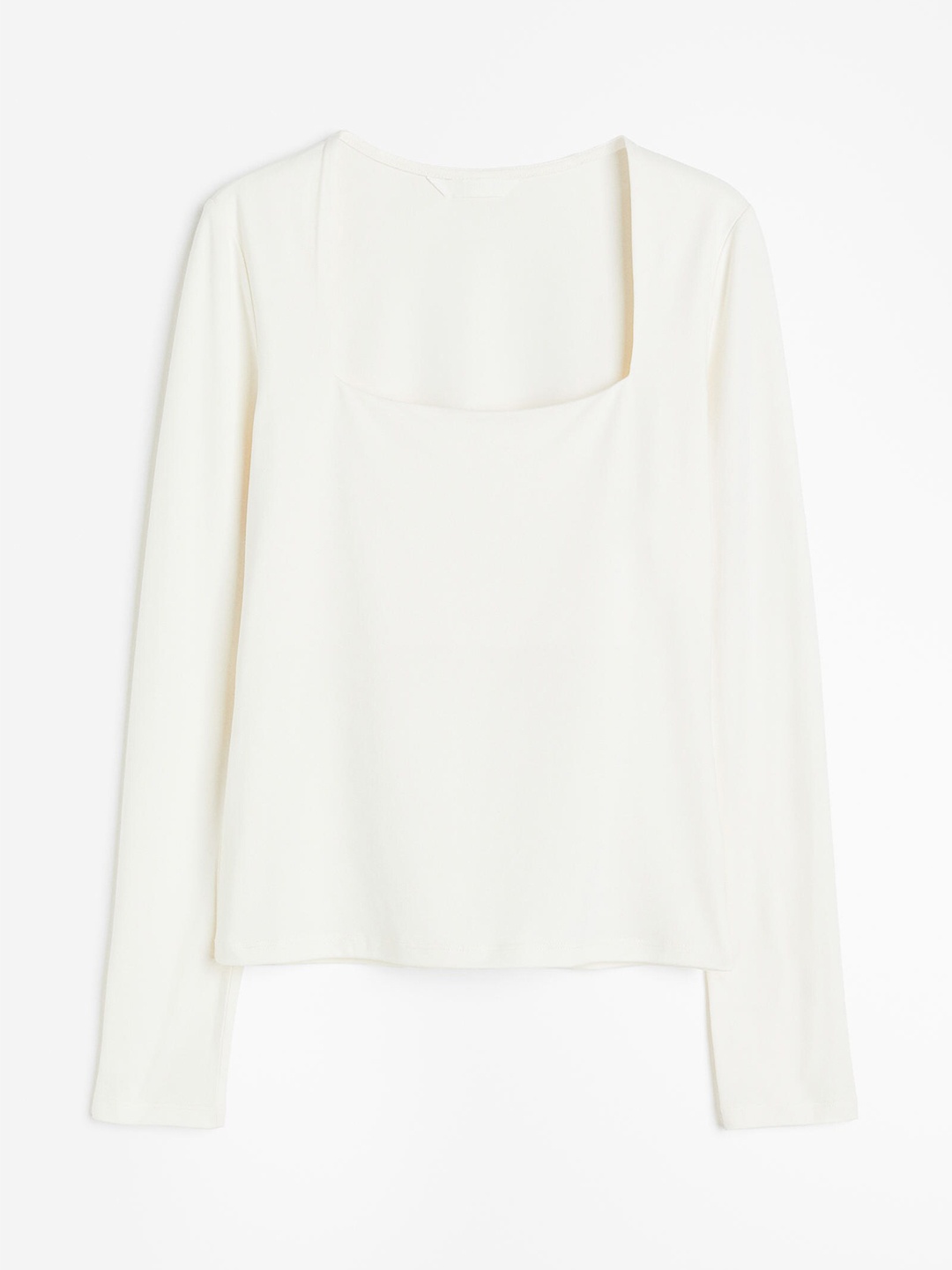

H&M Long-Sleeved Jersey Tops, White