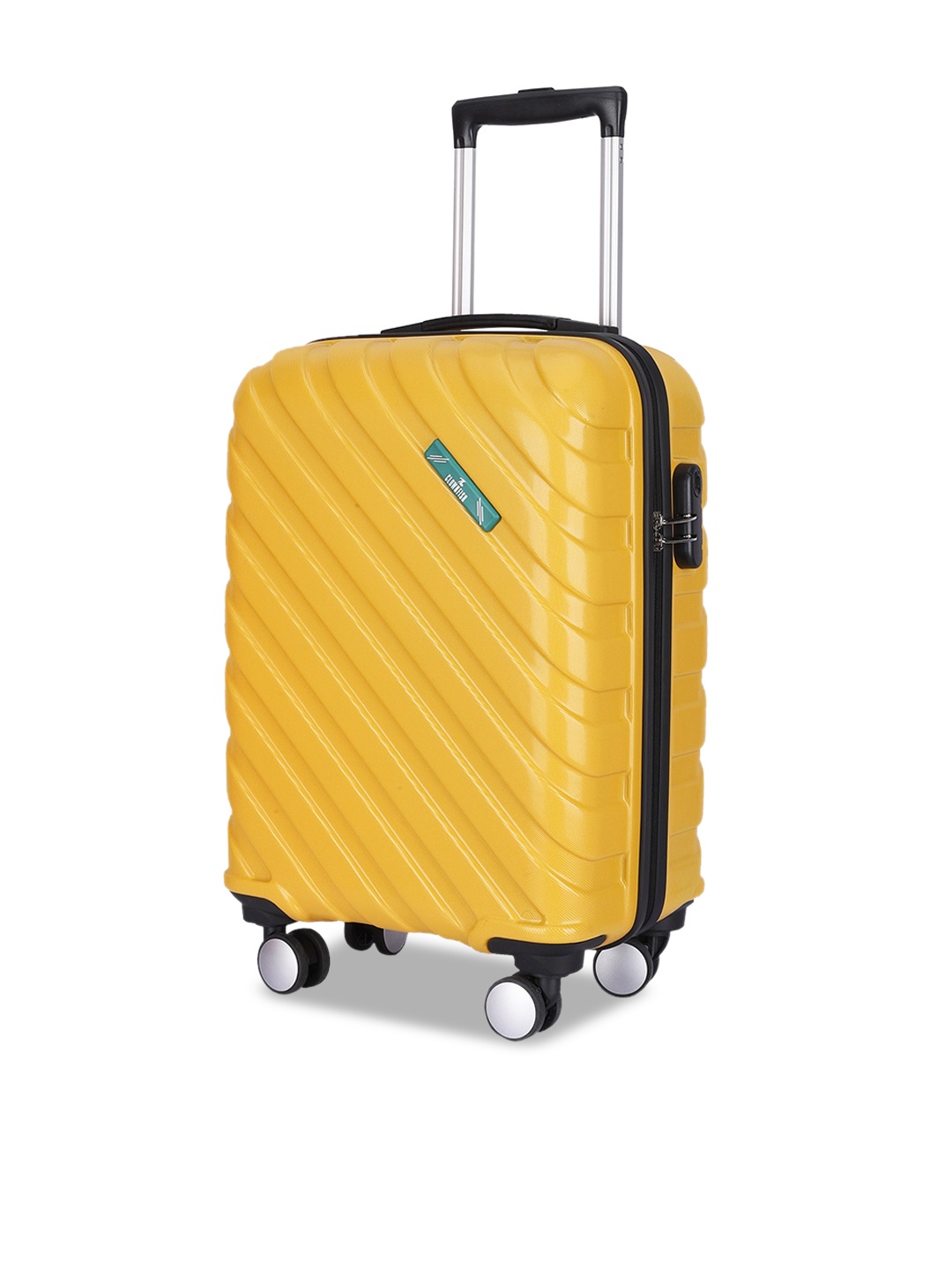 

THE CLOWNFISH Wanderwheels Hard-Sided Textured Large Trolley Suitcase, Yellow