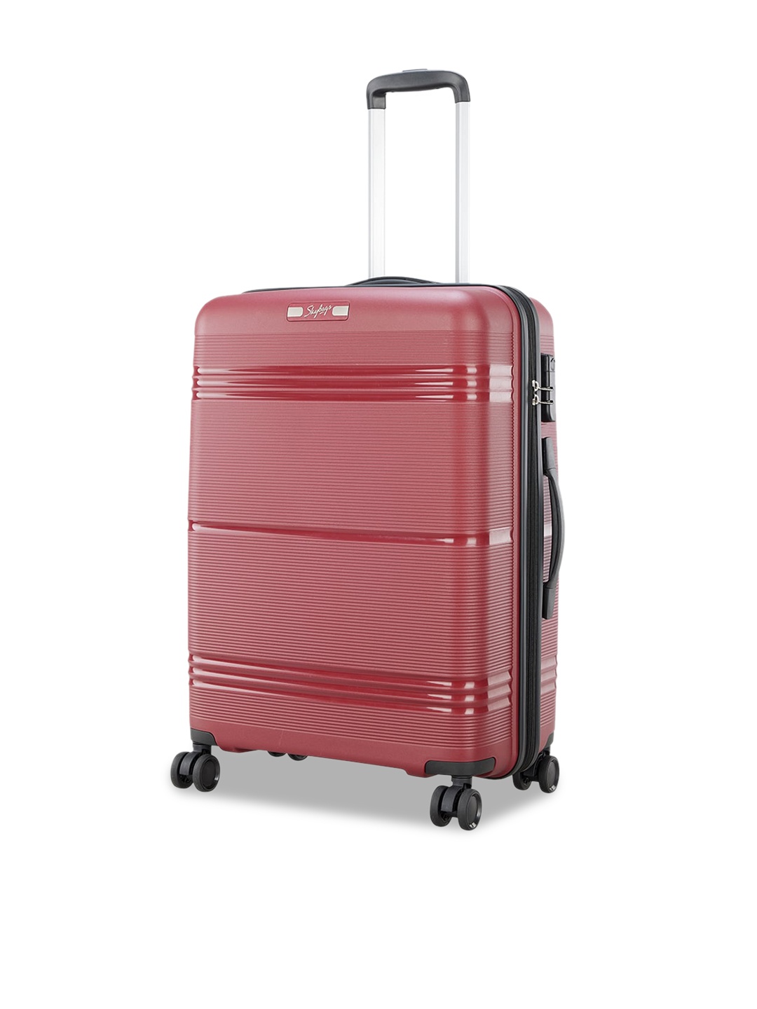 

Skybags Textuted Hard-Sided Medium Trolley Bag, Maroon