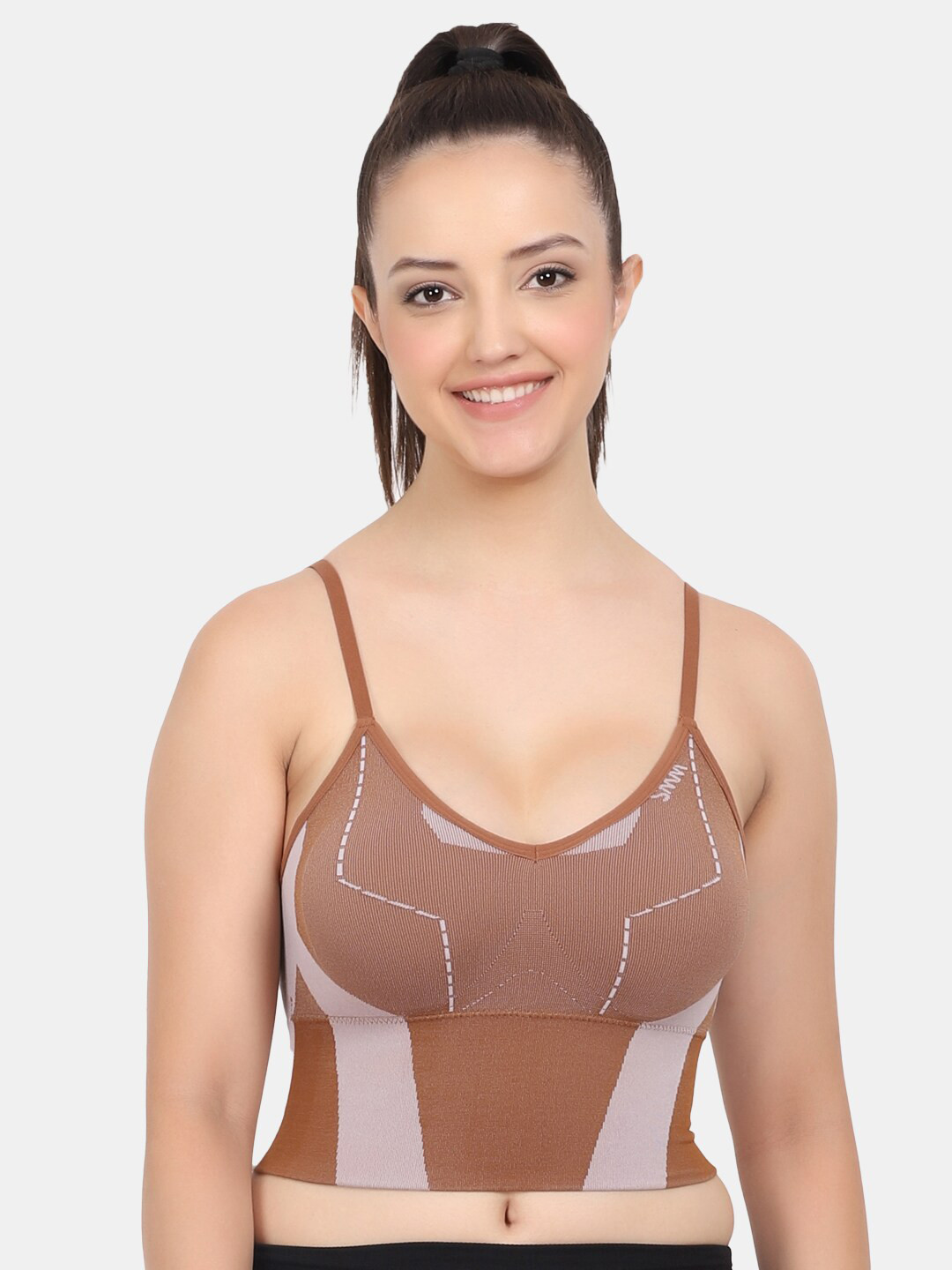 

Amour Secret Sports Bra Full Coverage Lightly Padded, Brown