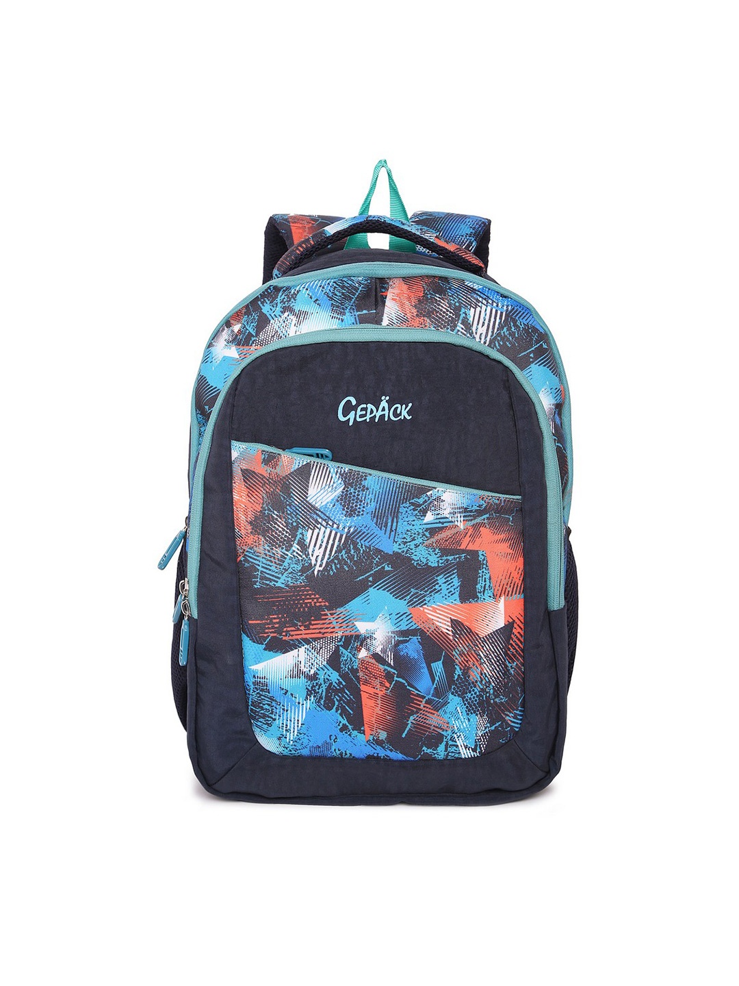 

GEPACK Unisex Kids Graphic Printed Padded Medium Backpack, Navy blue