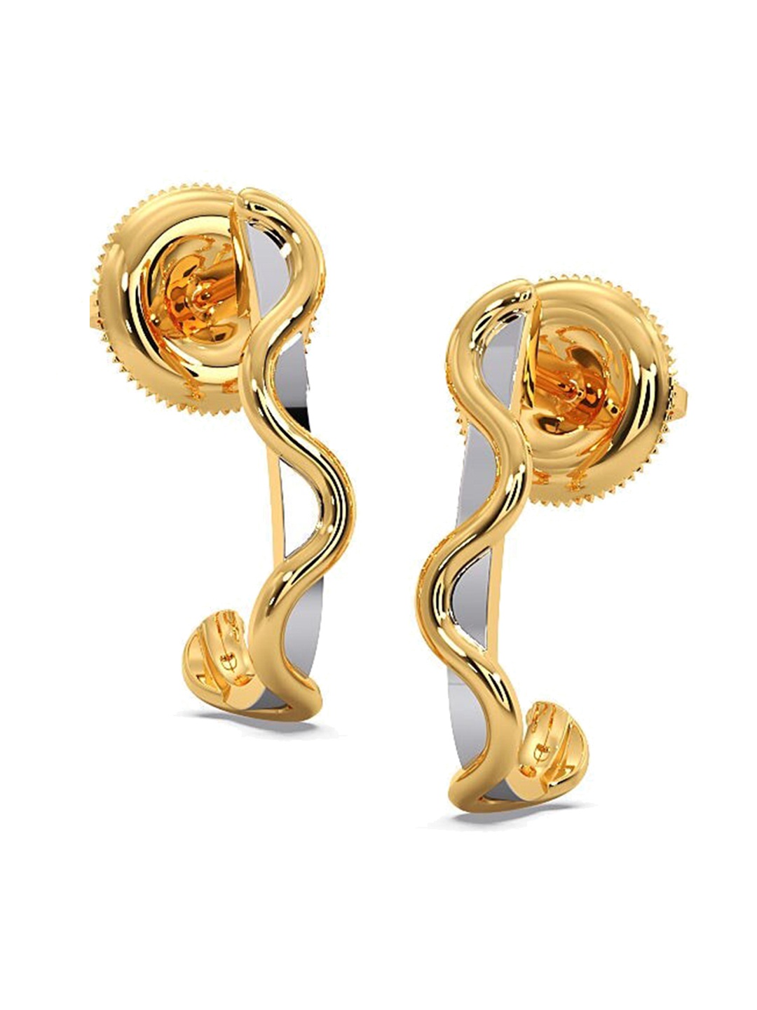 

CANDERE A KALYAN JEWELLERS COMPANY 18KT Gold BIS Hallmark Earrings-2.0gm