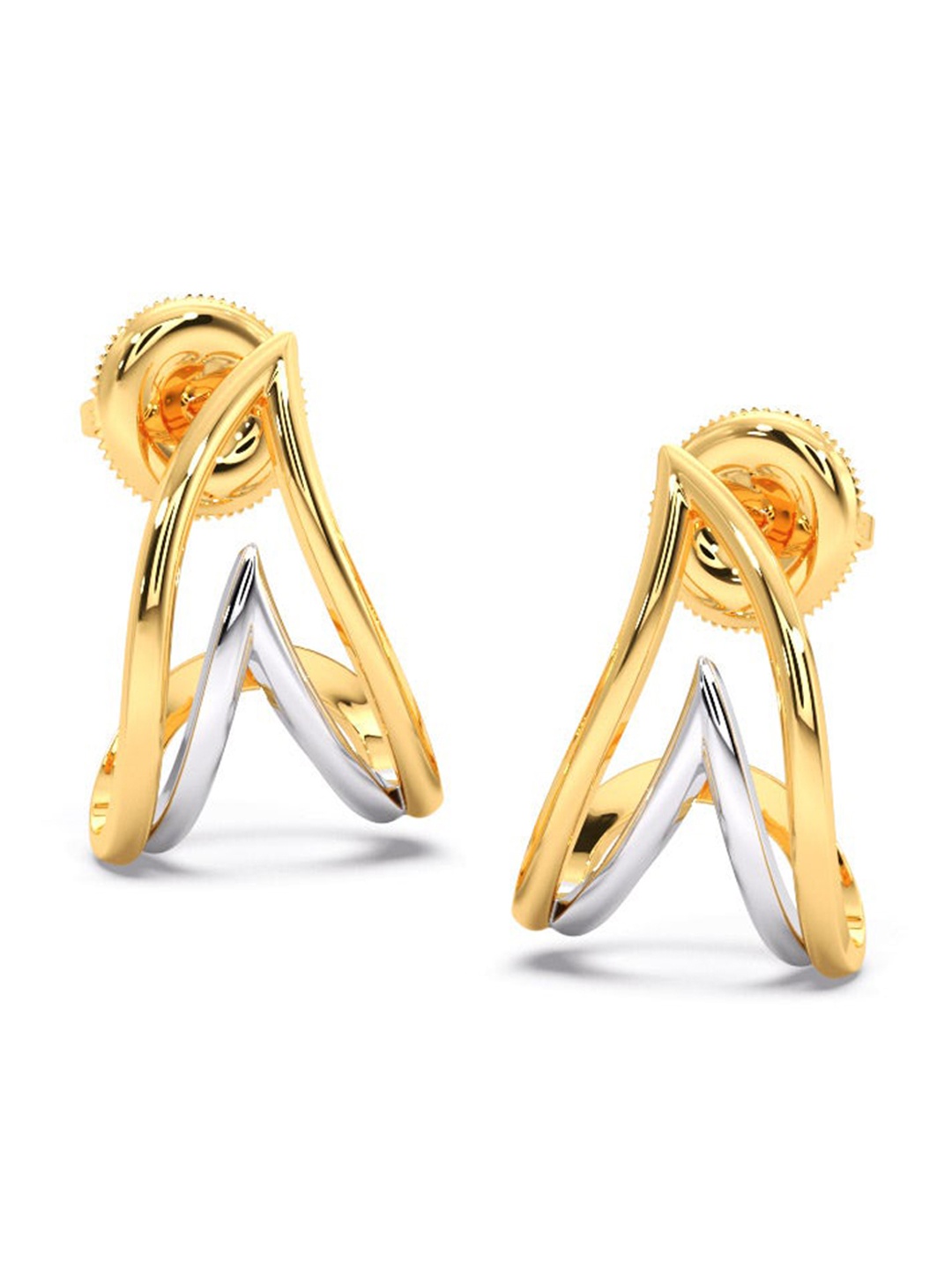 

CANDERE A KALYAN JEWELLERS COMPANY 18KT Gold BIS Hallmark Earrings-2.51 g