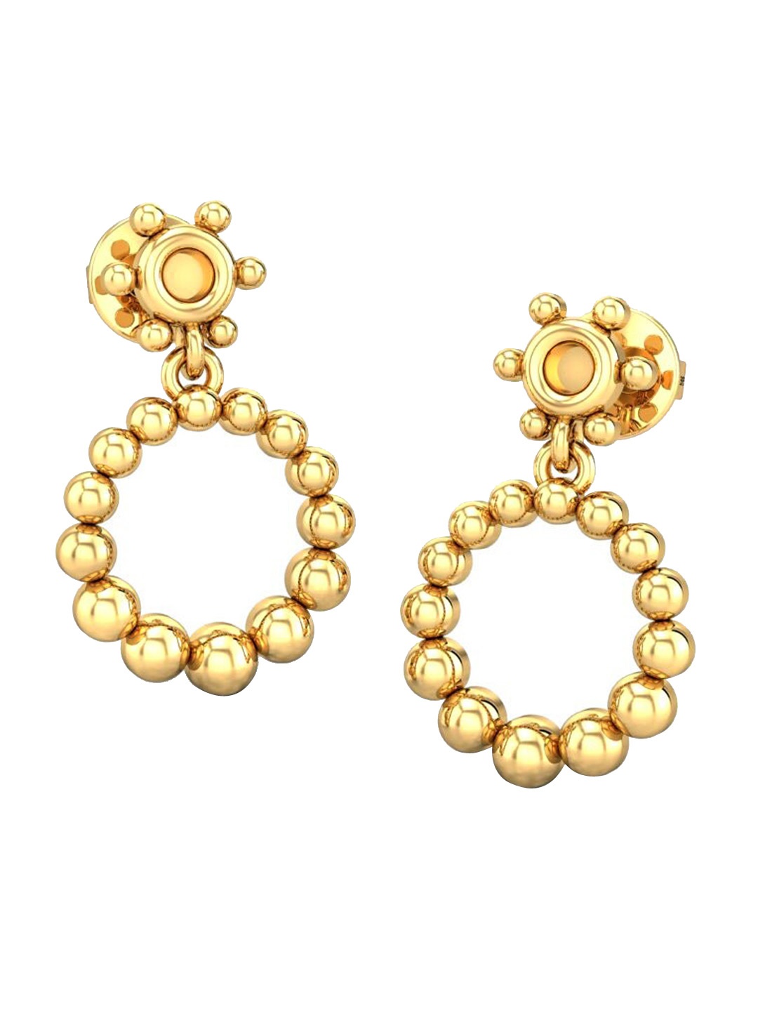 

CANDERE A KALYAN JEWELLERS COMPANY 18KT Gold BIS Hallmark Earrings - 2.51 g