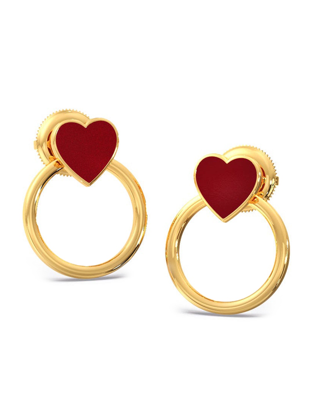 

CANDERE A KALYAN JEWELLERS COMPANY 18KT Gold BIS Hallmark Earrings-2.8gm