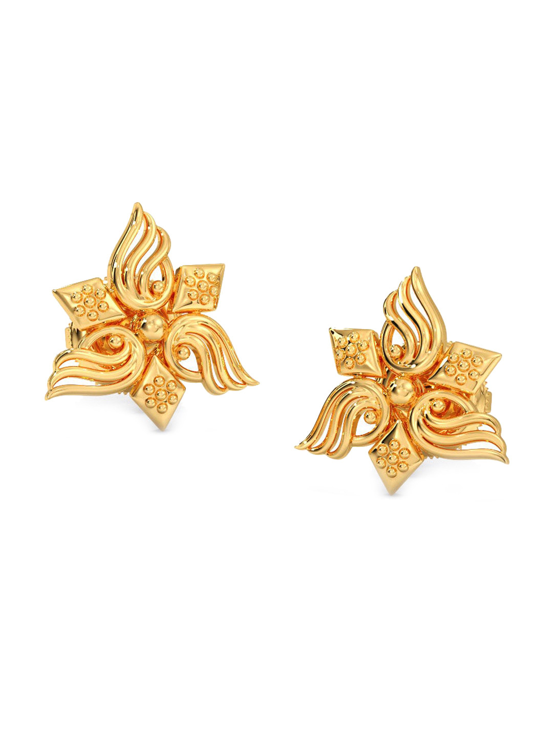 

CANDERE A KALYAN JEWELLERS COMPANY 18KT Gold BIS Hallmark Earrings-2 g