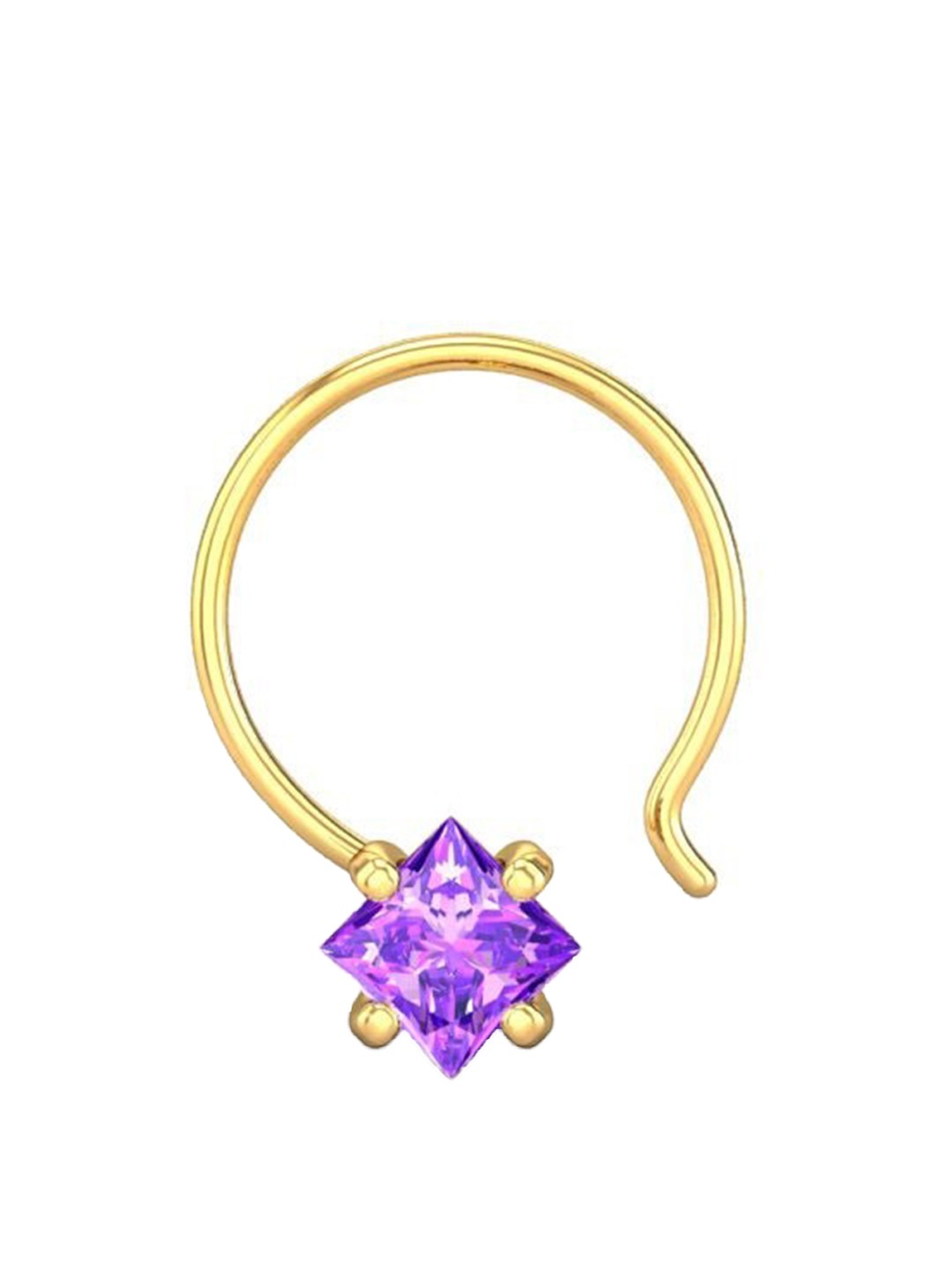

CANDERE A KALYAN JEWELLERS COMPANY 18KT Gold Gemstone-Studded Nose Pin-0.25gm