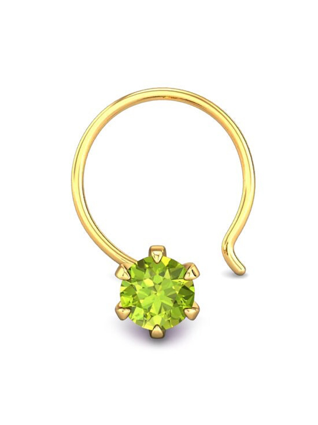 

CANDERE A KALYAN JEWELLERS COMPANY 18KT Gold Gemstone-Studded Nose Pin-0.28gm