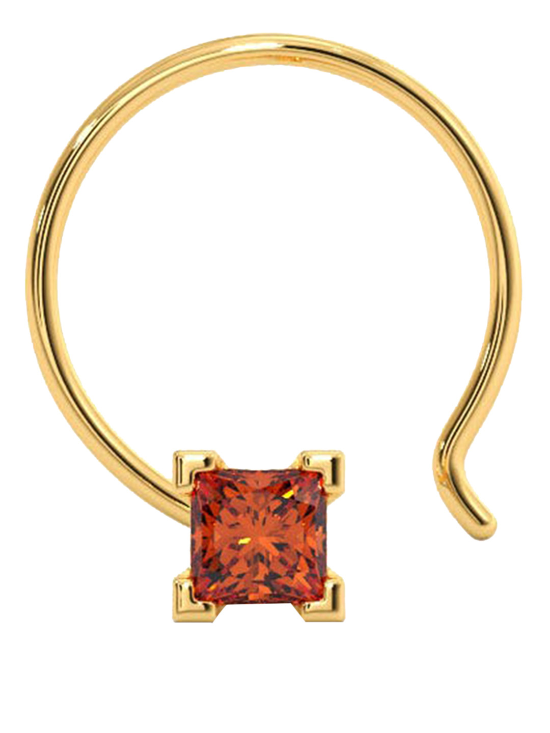 

CANDERE A KALYAN JEWELLERS COMPANY 18KT Gold Gemstone-Studded Nose Pin-0.2gm