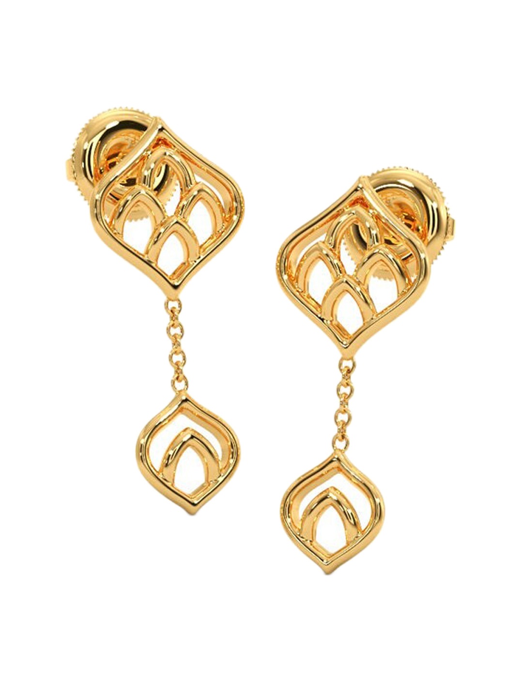 

CANDERE A KALYAN JEWELLERS COMPANY 18KT Gold BIS Hallmark Earrings-2.0gm