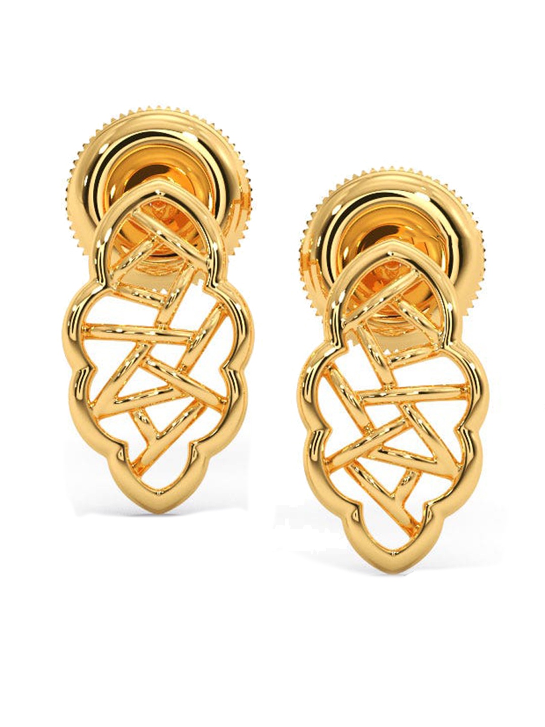 

CANDERE A KALYAN JEWELLERS COMPANY 18KT Gold BIS Hallmark Earrings-1.27 g