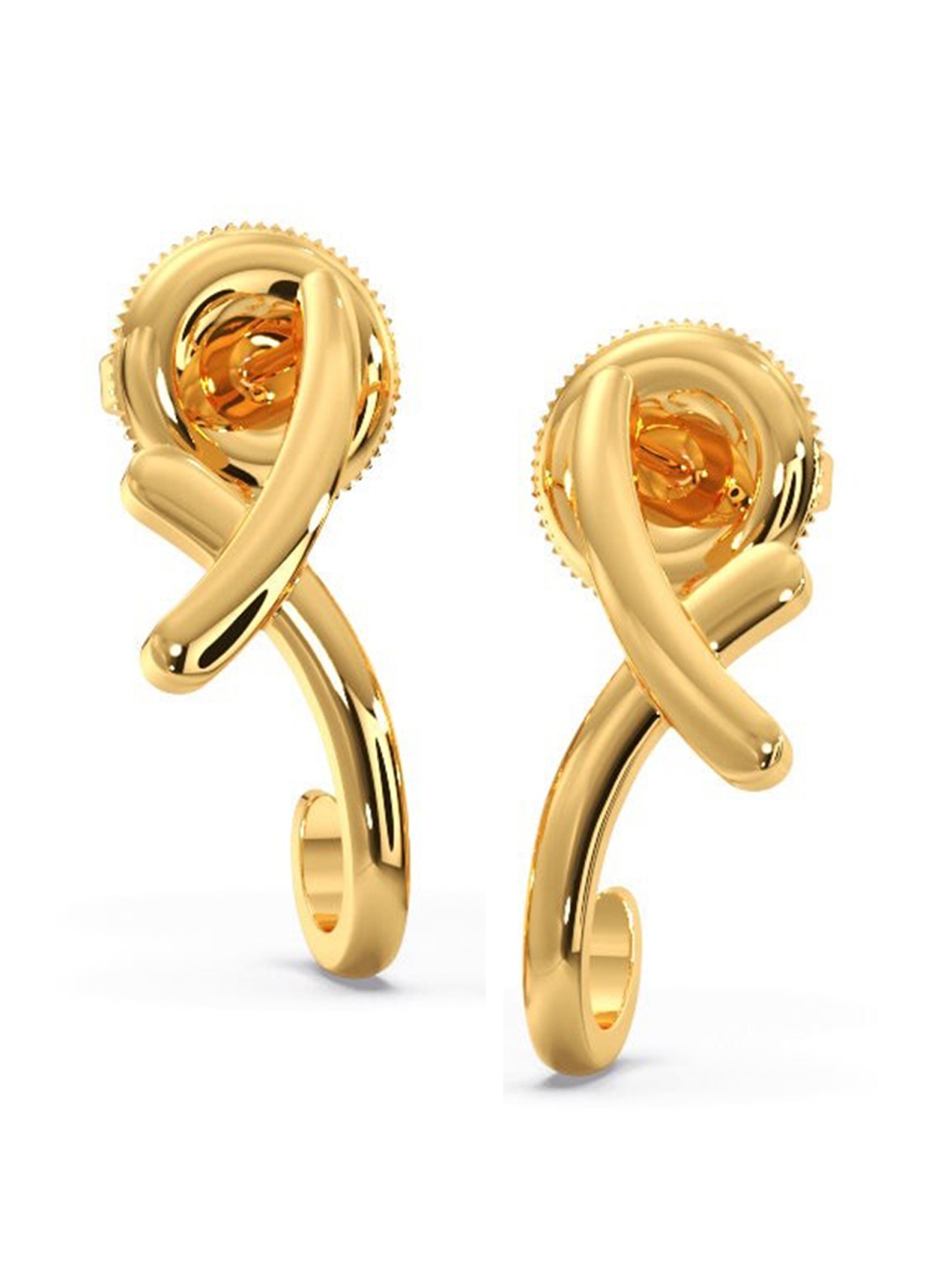 

CANDERE A KALYAN JEWELLERS COMPANY 18KT Gold BIS Hallmark Earrings-1.71 g